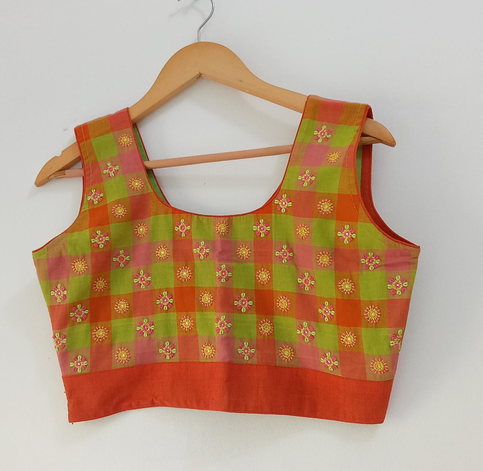 The Lambani checks - Sleeveless Blouse!