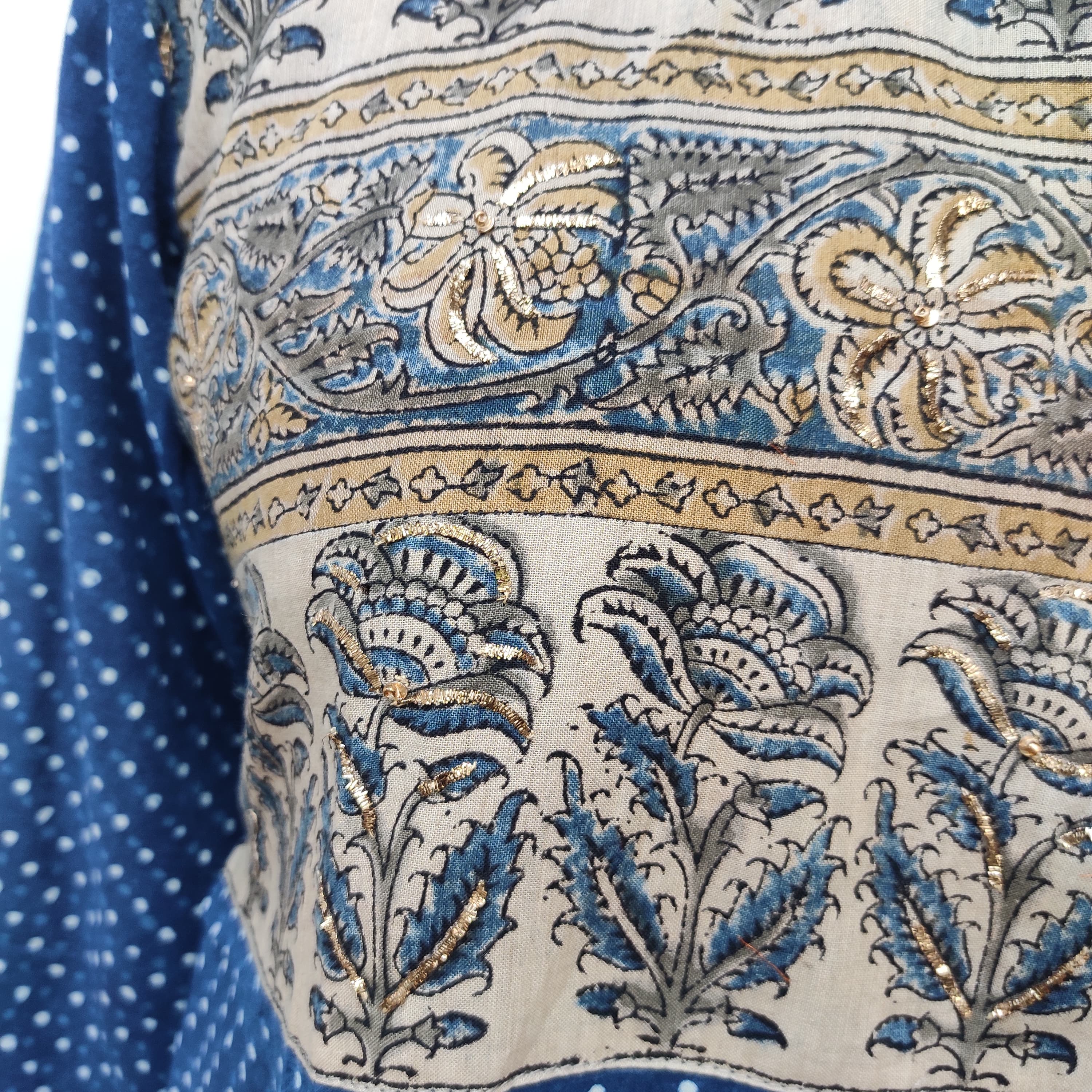 Kalamkari - Ajrak handembroidered Kurta