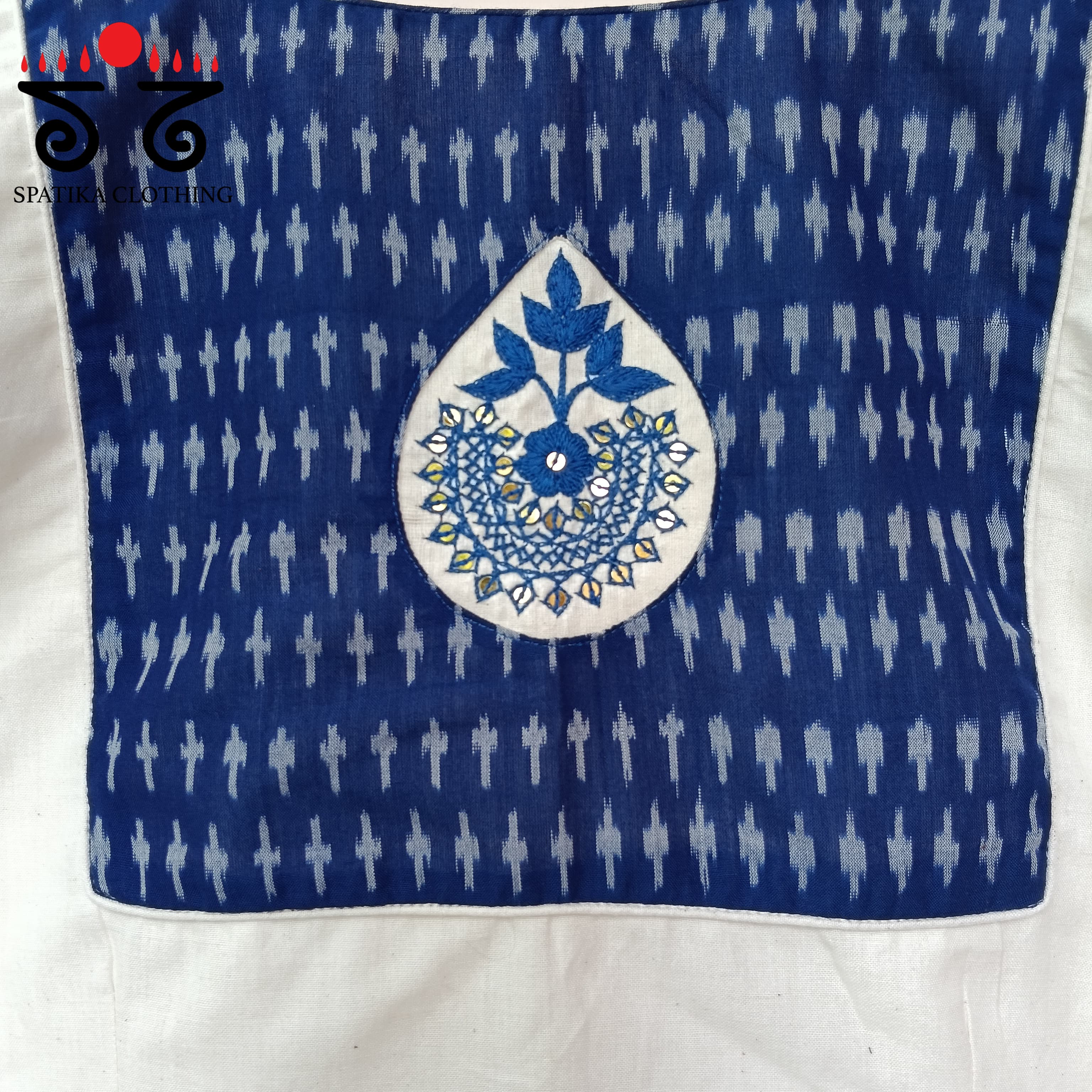 The Inlay  Hand Embroidered Blouse