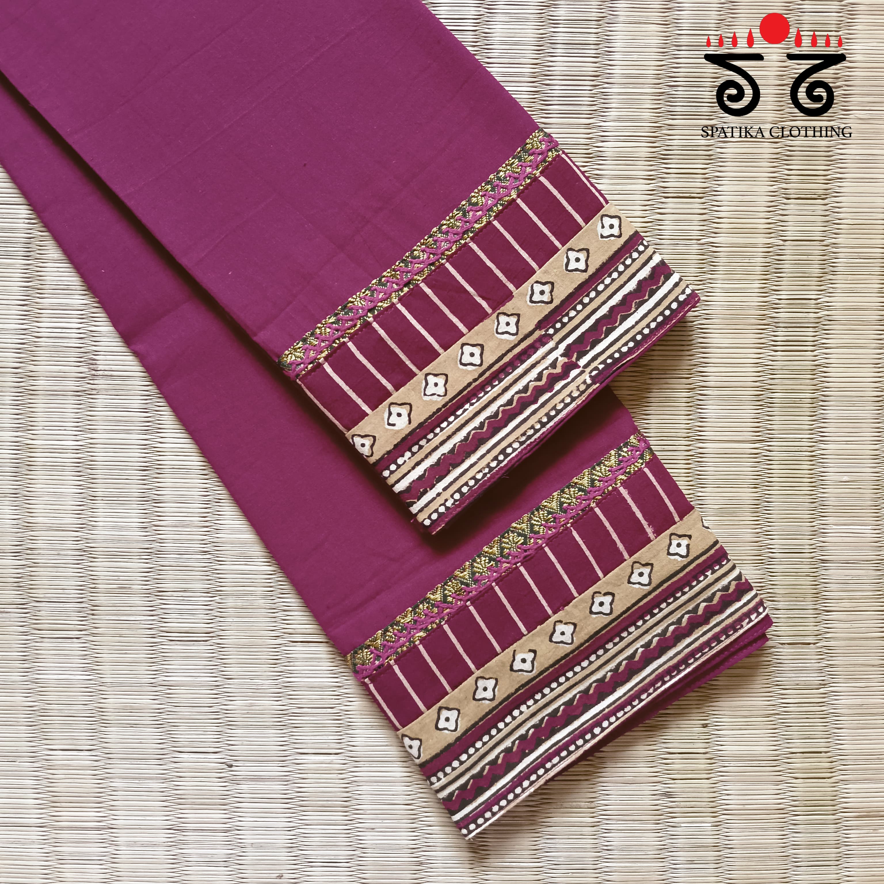 Handcrafted Blouse Fabric - Red