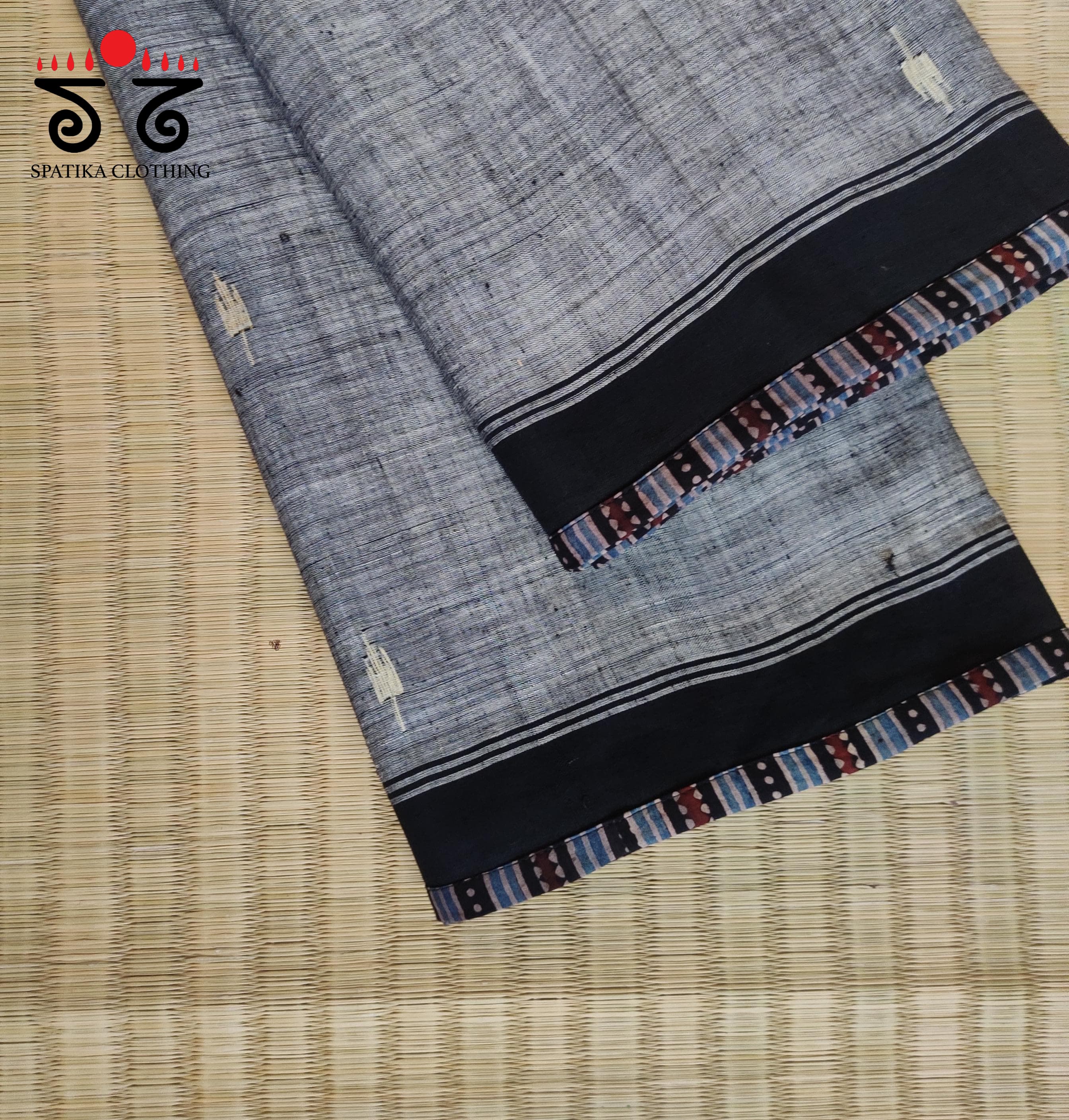 Ponduru-Ajrak Handspun Cotton Saree