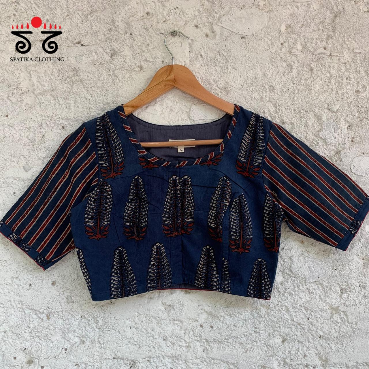 The Ajrak Pintuck Blouse