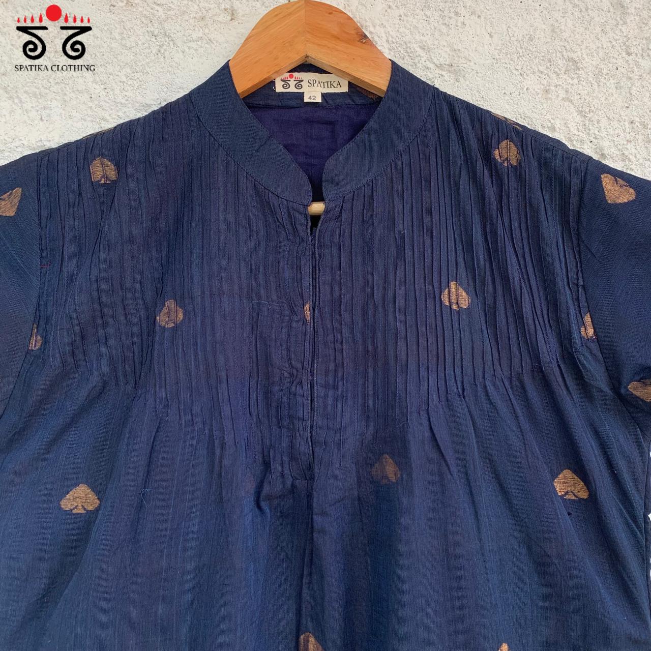 Jamdhani Tunic With Pintucks