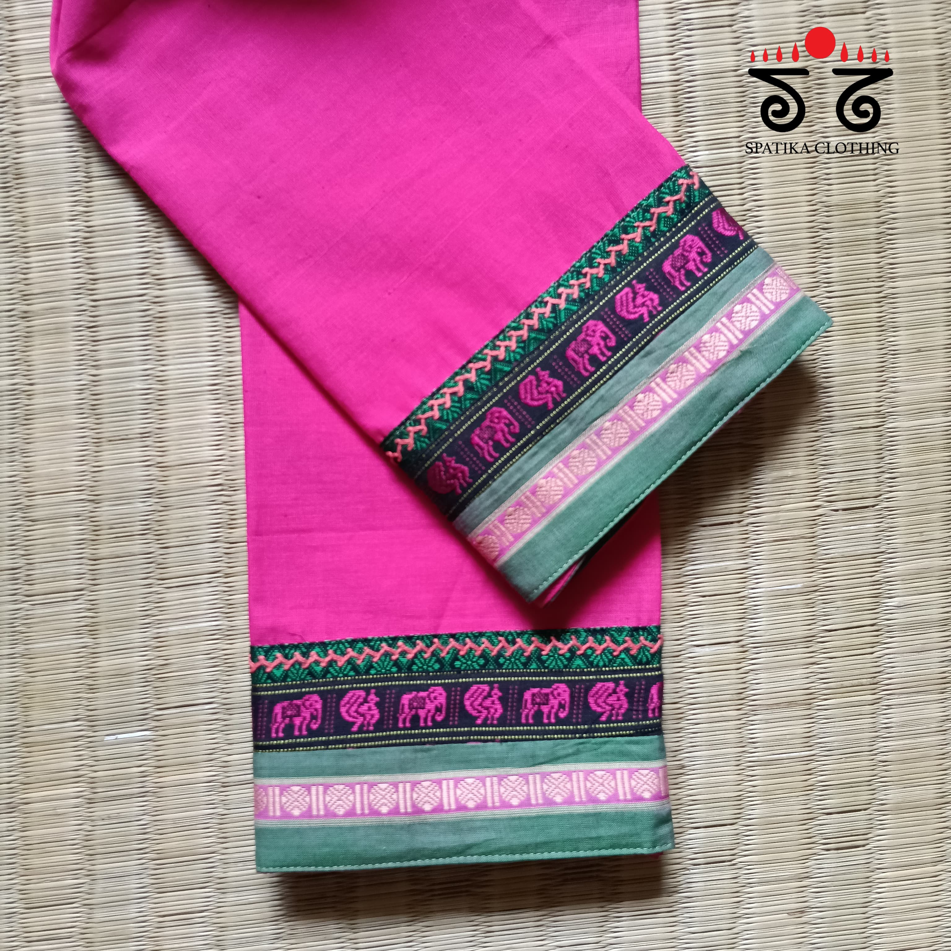 Handcrafted Blouse Fabric - Pink