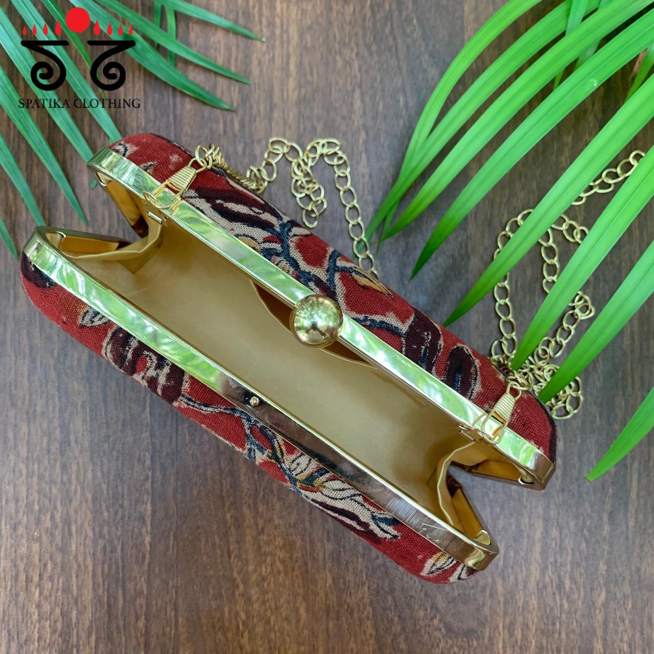 Box Clutch - Kalamkari