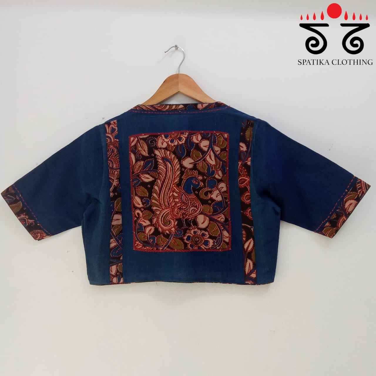 The Pen Kalamkari - Indigo Blouse