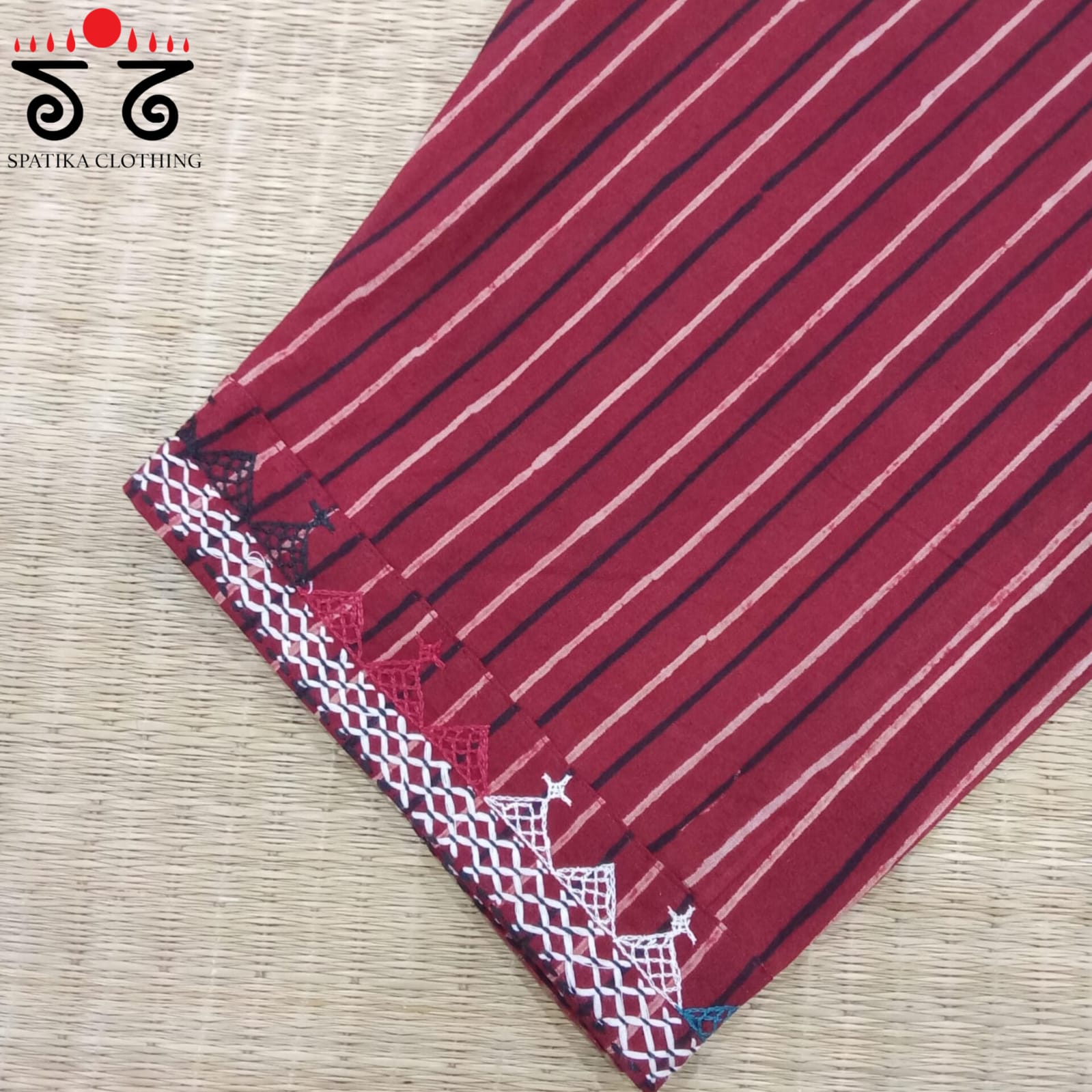 Hand Embroidered Ajrak Women's Pant