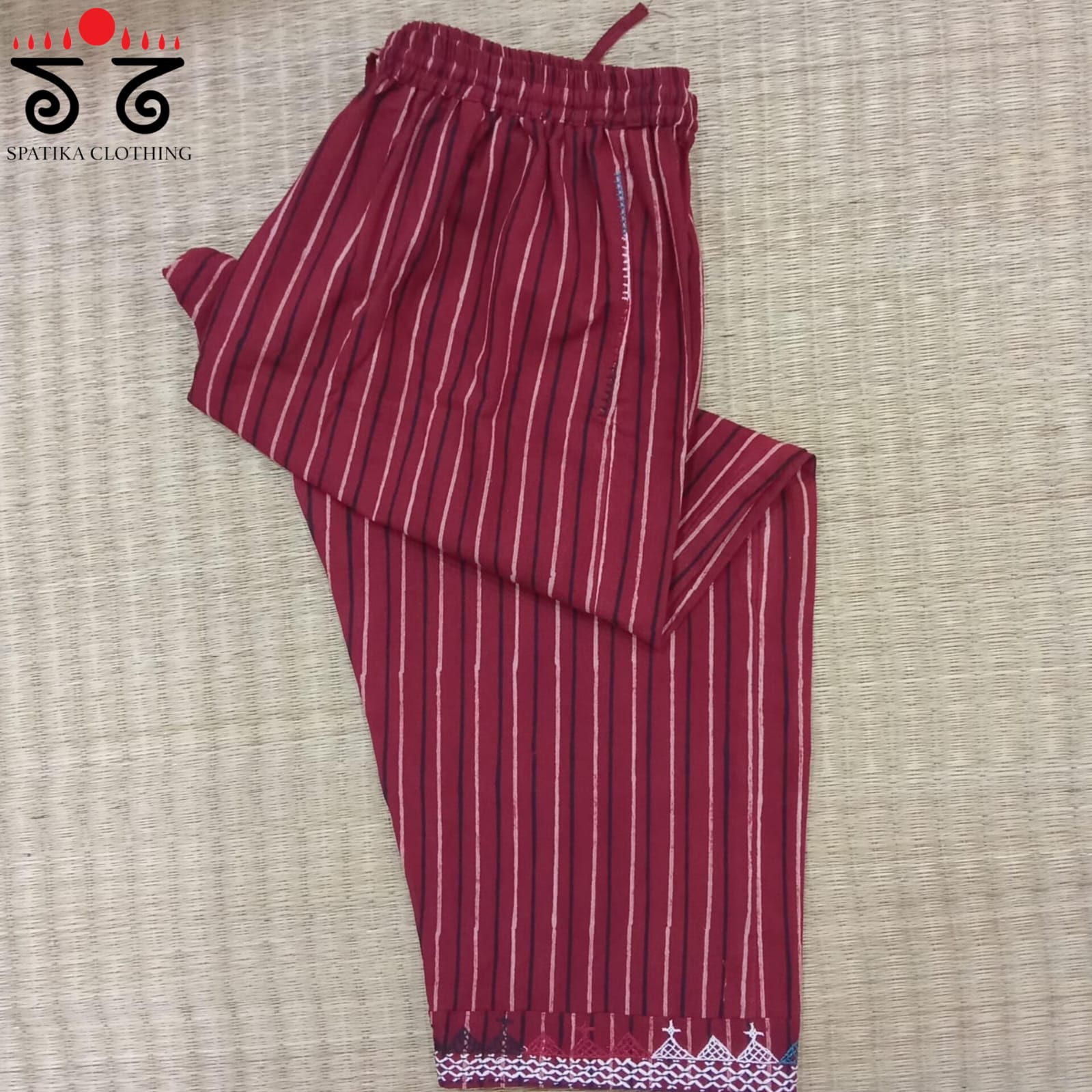 Hand Embroidered Ajrak Women's Pant