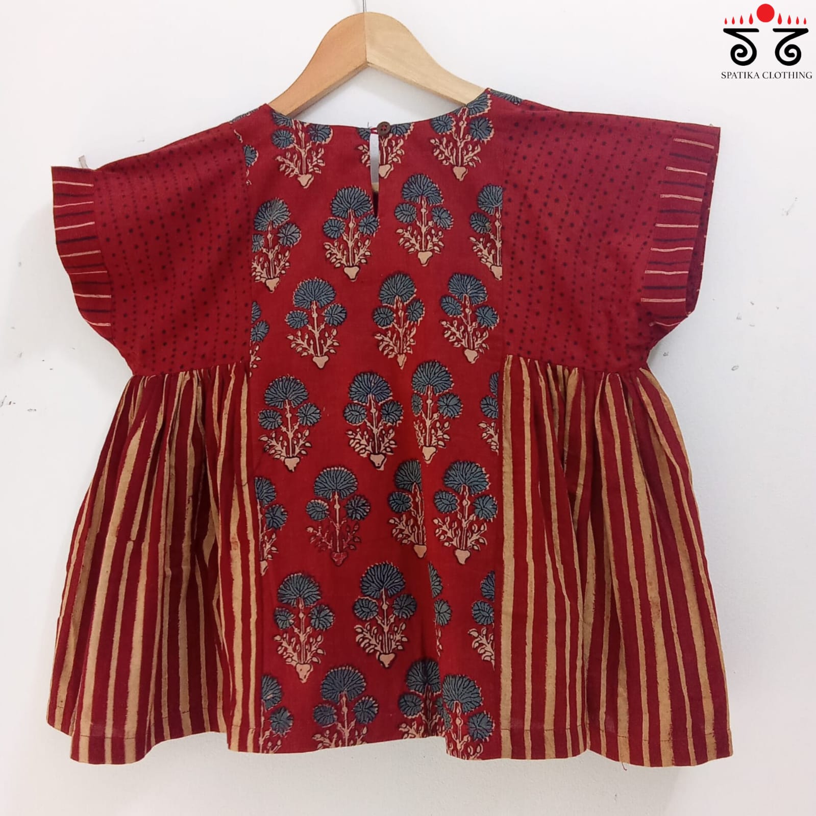 Hand - Embroidered Frilled Croptop