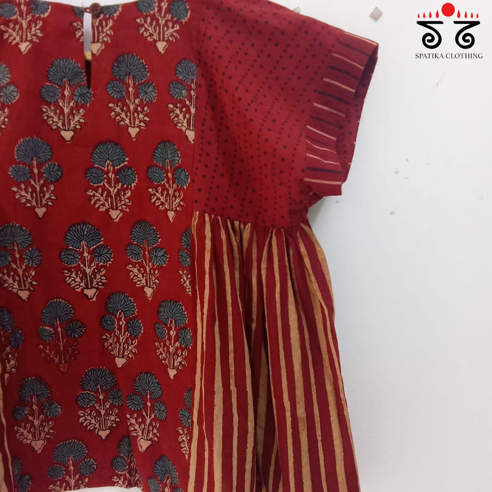 Hand - Embroidered Frilled Croptop