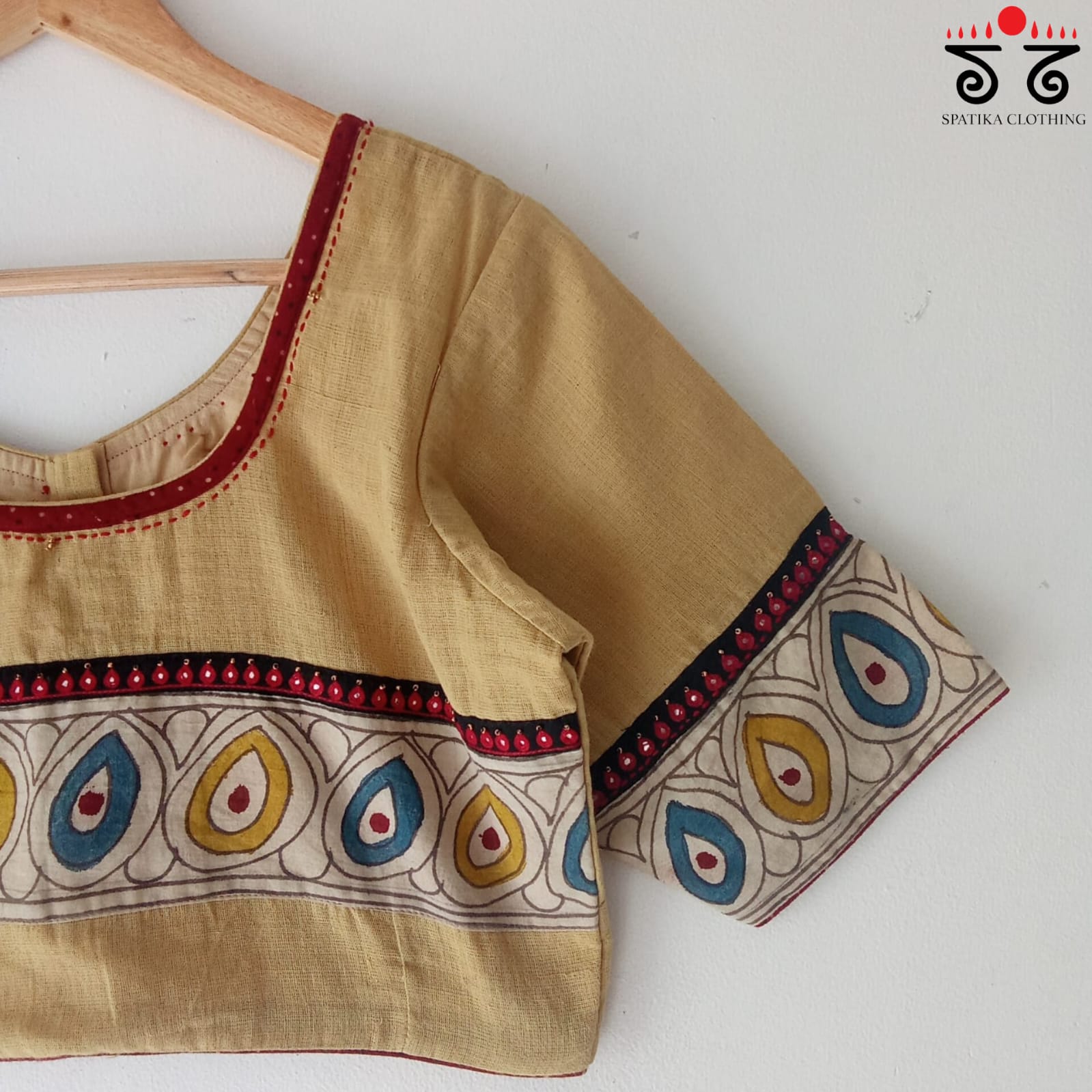 Pen Kalamkari - Hand Embroidered Blouse