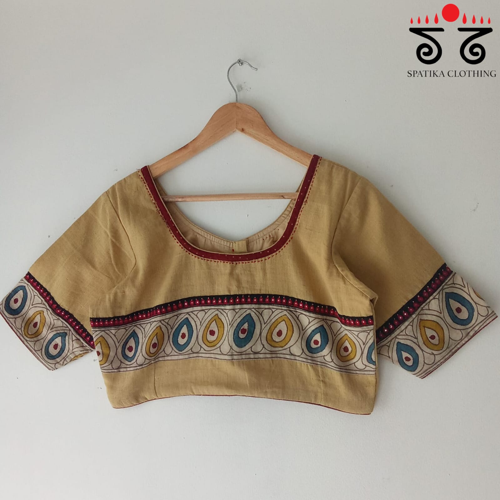 Pen Kalamkari - Hand Embroidered Blouse
