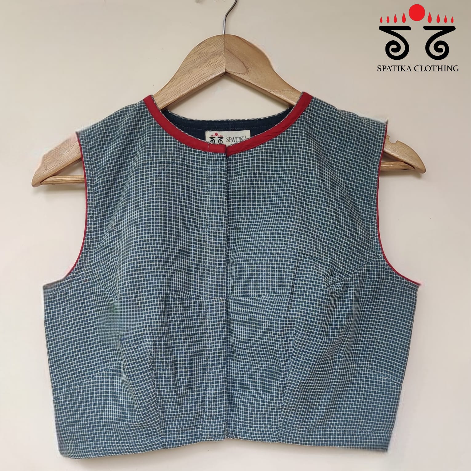 Pen Kalamkari Sleeveless-Hand Crafted Blouse