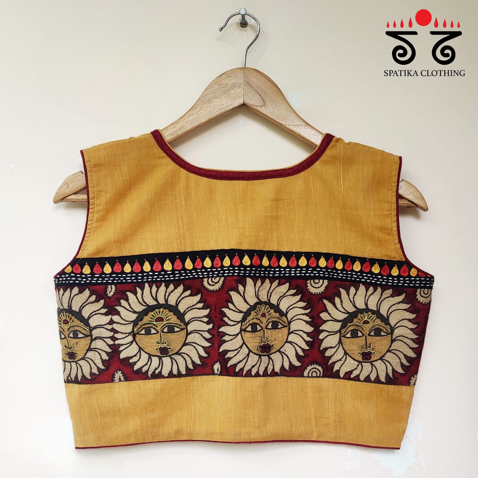 Pen Kalamkari Sleeveless Blouse