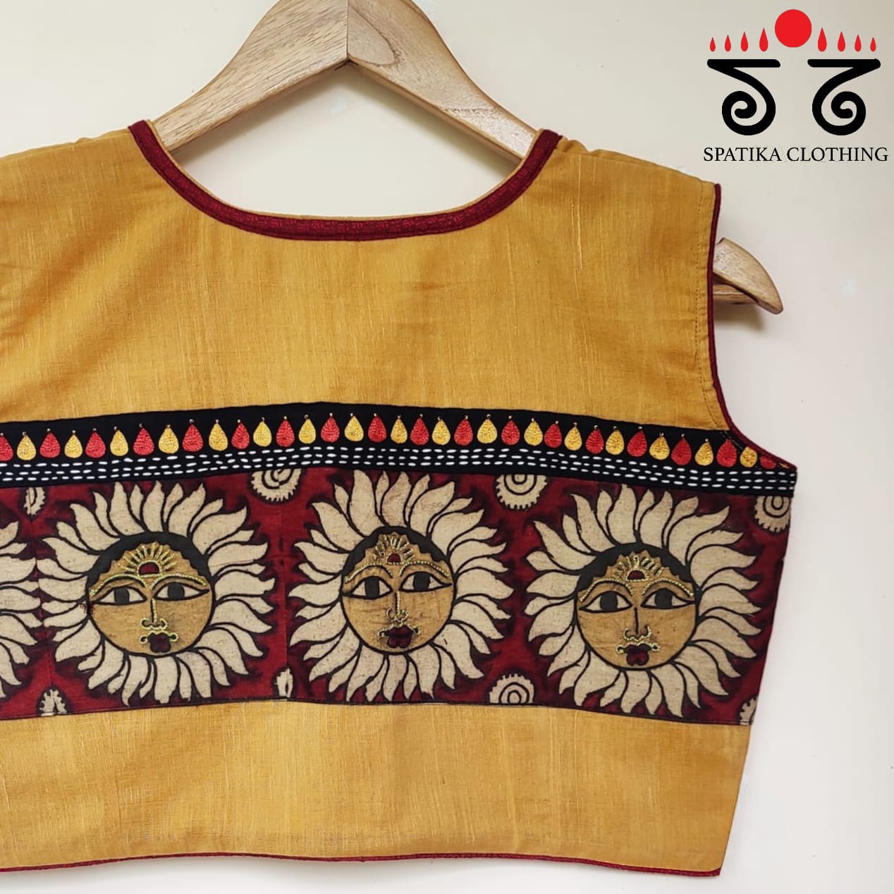 Pen Kalamkari Sleeveless Blouse