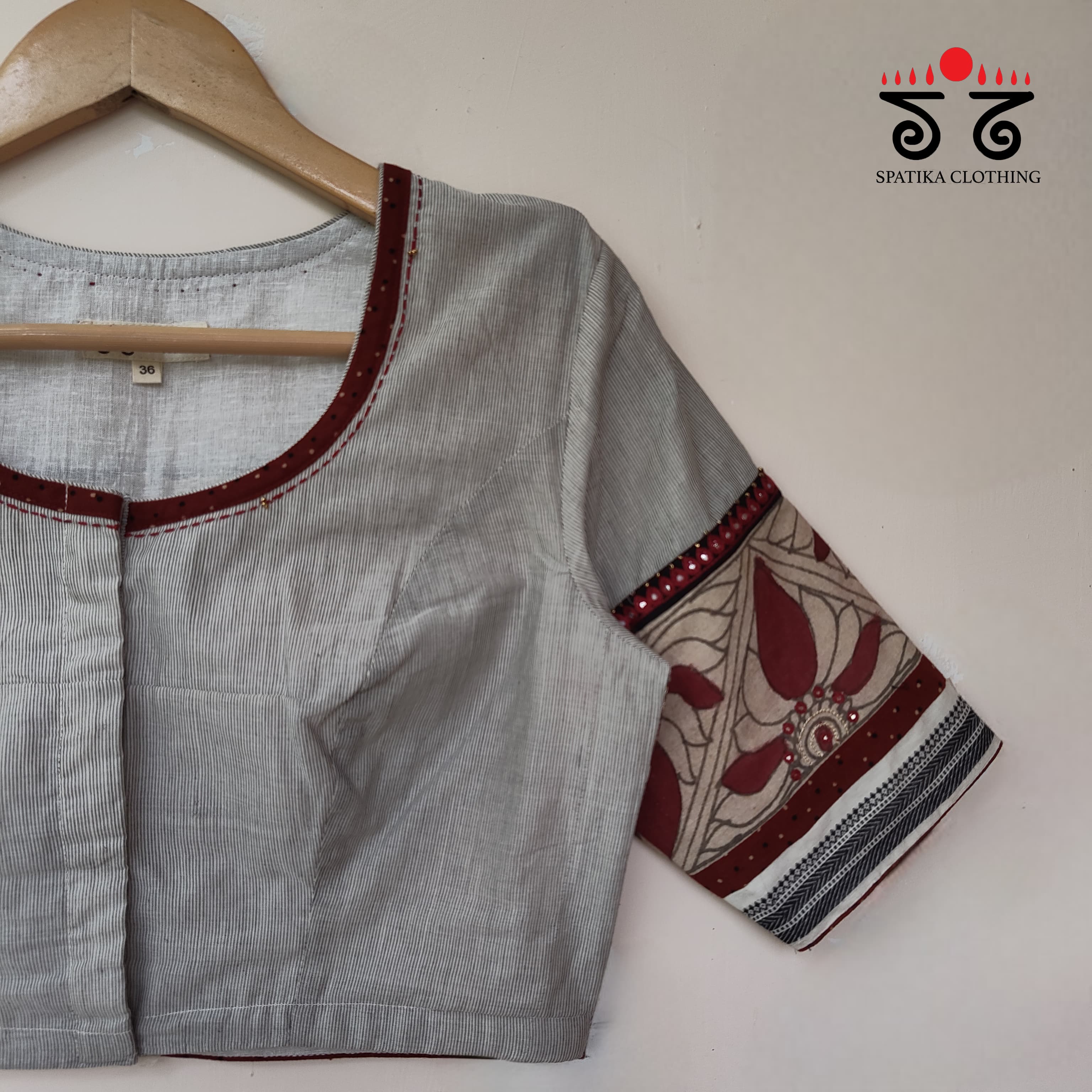 Pen Kalamkari - Hand Embroidered Blouse