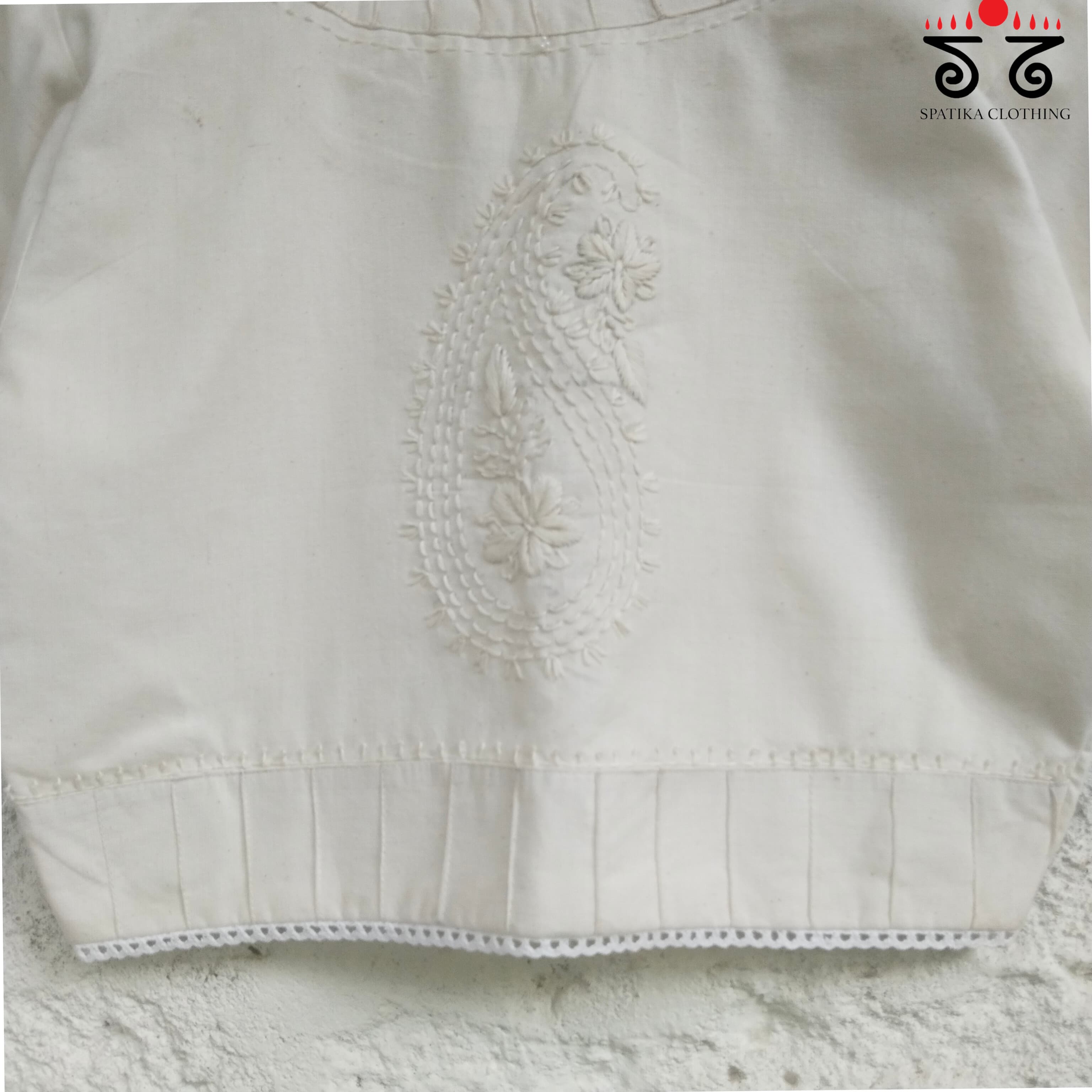 Chikan & Lace Blouse