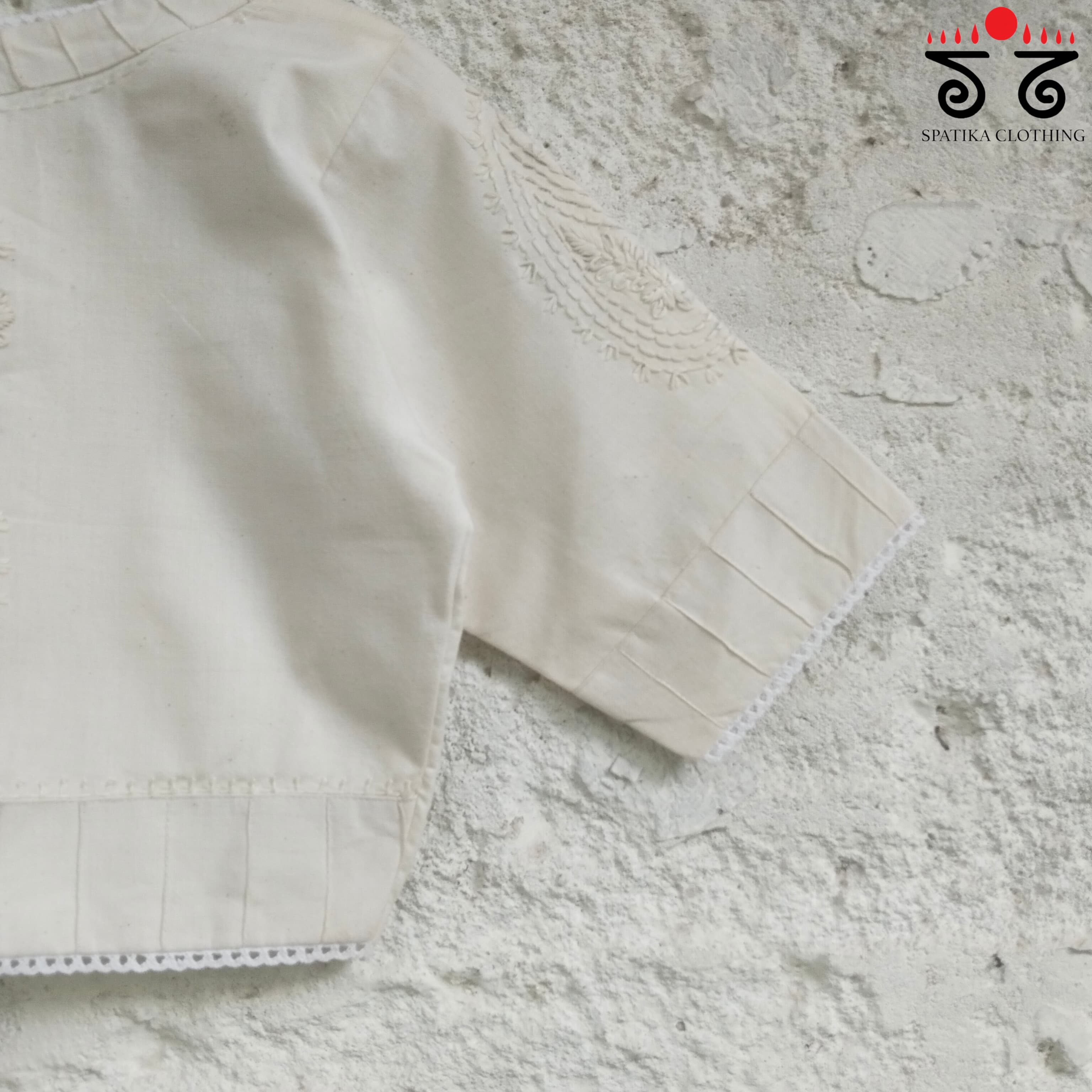 Chikan & Lace Blouse