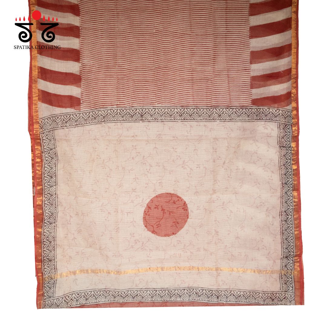 Kota Hand block printed saree