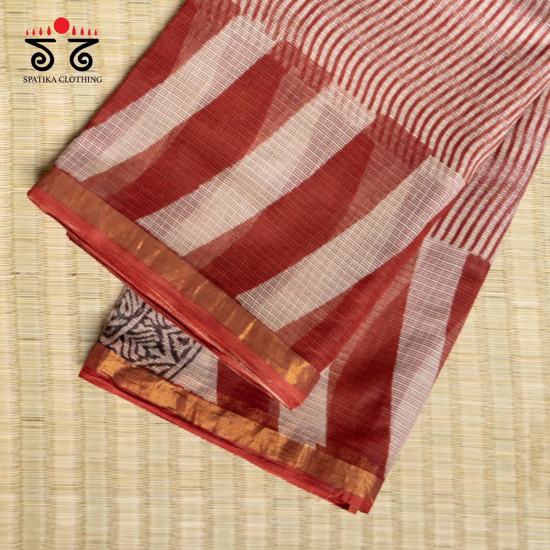 Kota Hand block printed saree