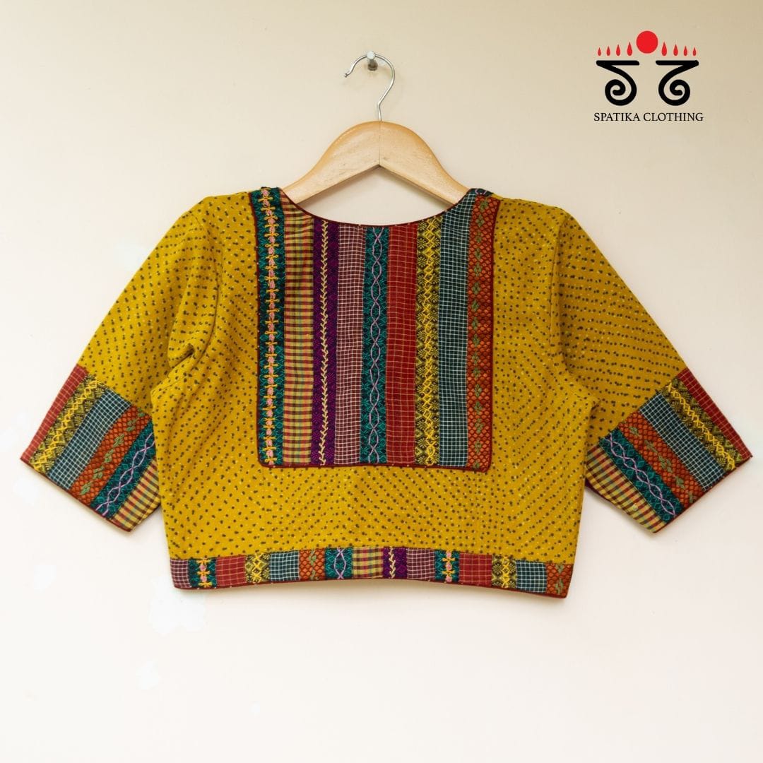 Ajrak Patch Work Blouse