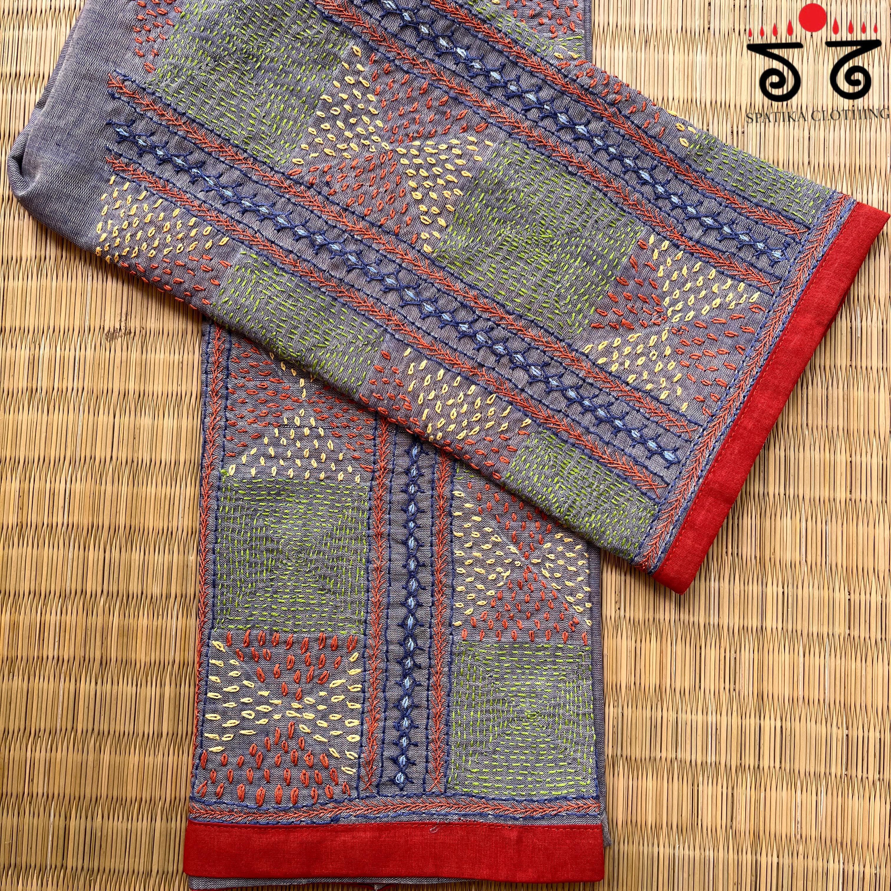 Banjara Hand Embroidered Blouse Fabric