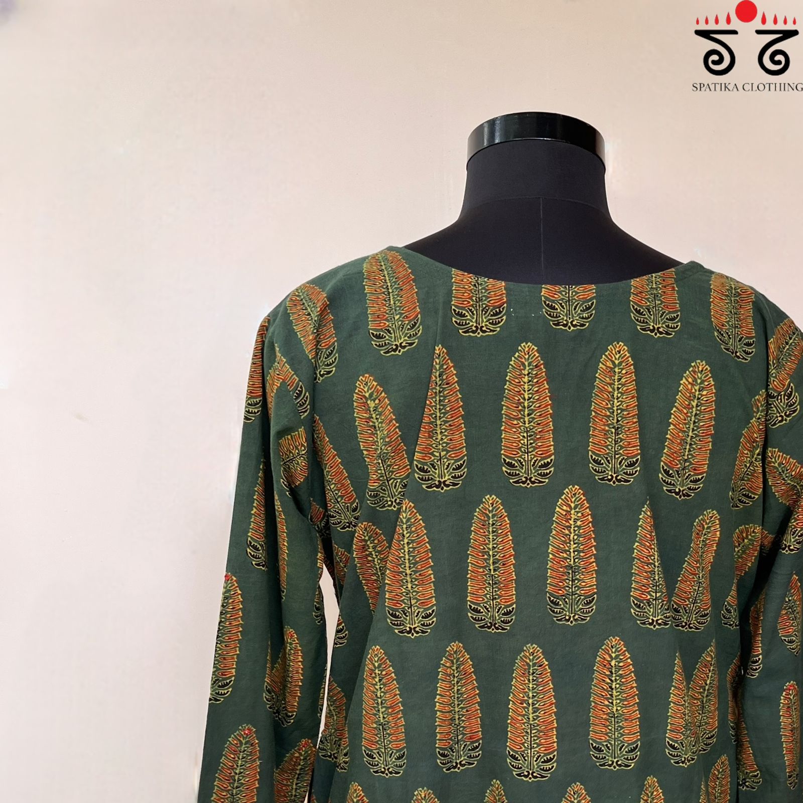 Ajrak Co-ord Set - Green!