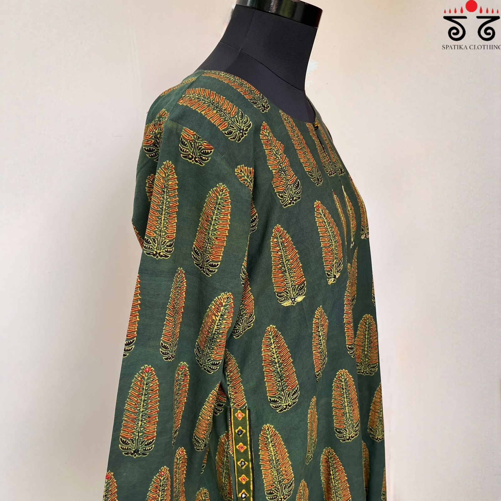 Ajrak Co-ord Set - Green!
