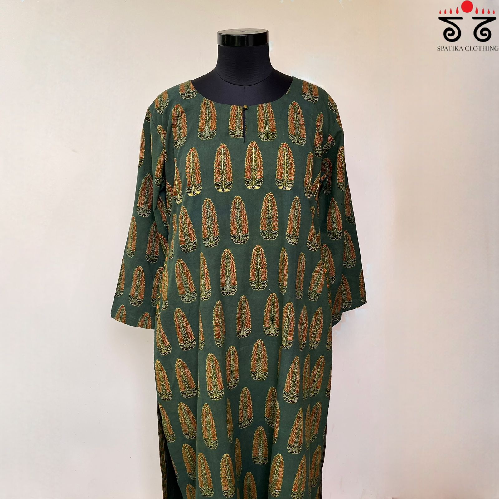 Ajrak Co-ord Set - Green!