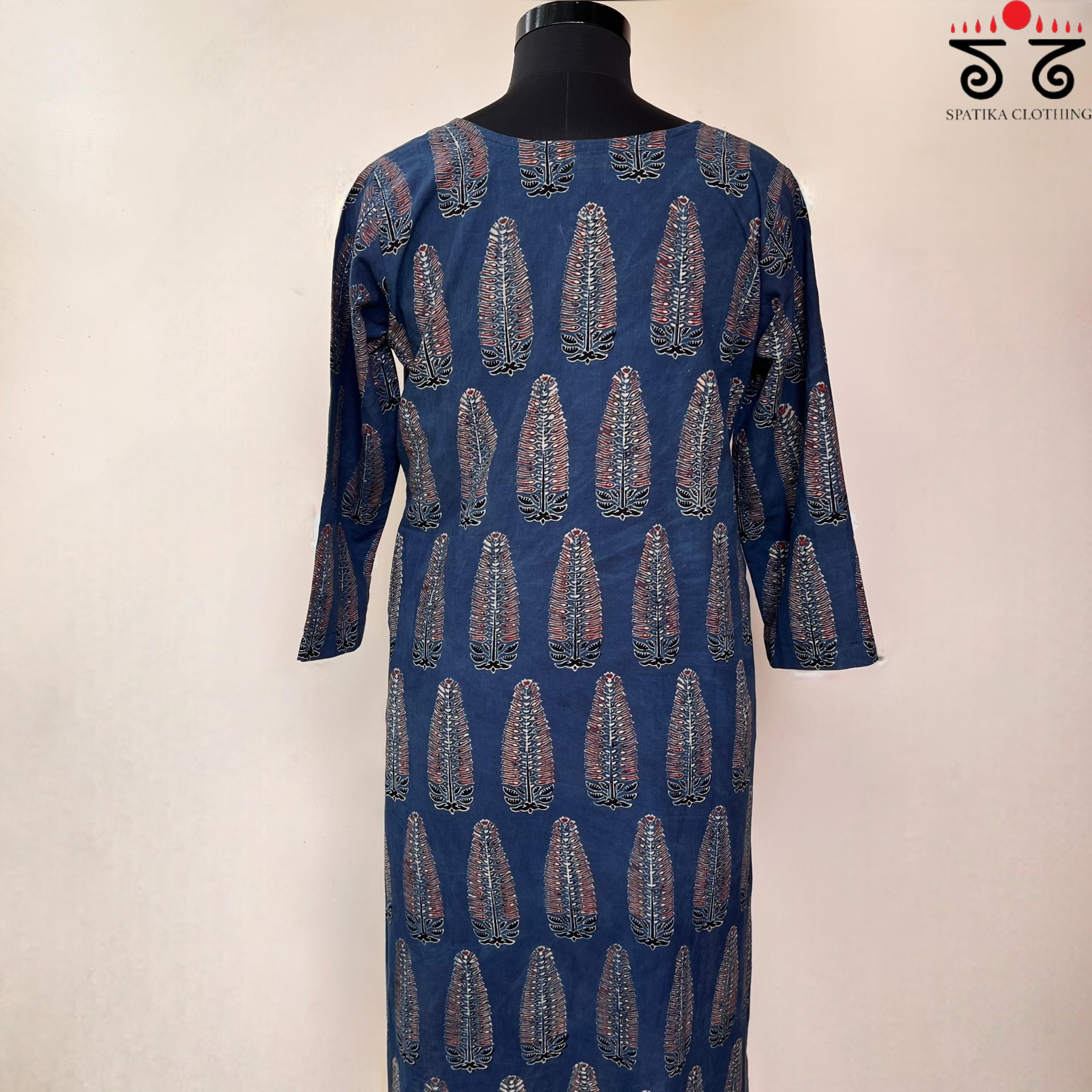Ajrak Co-ord Set - Blue!