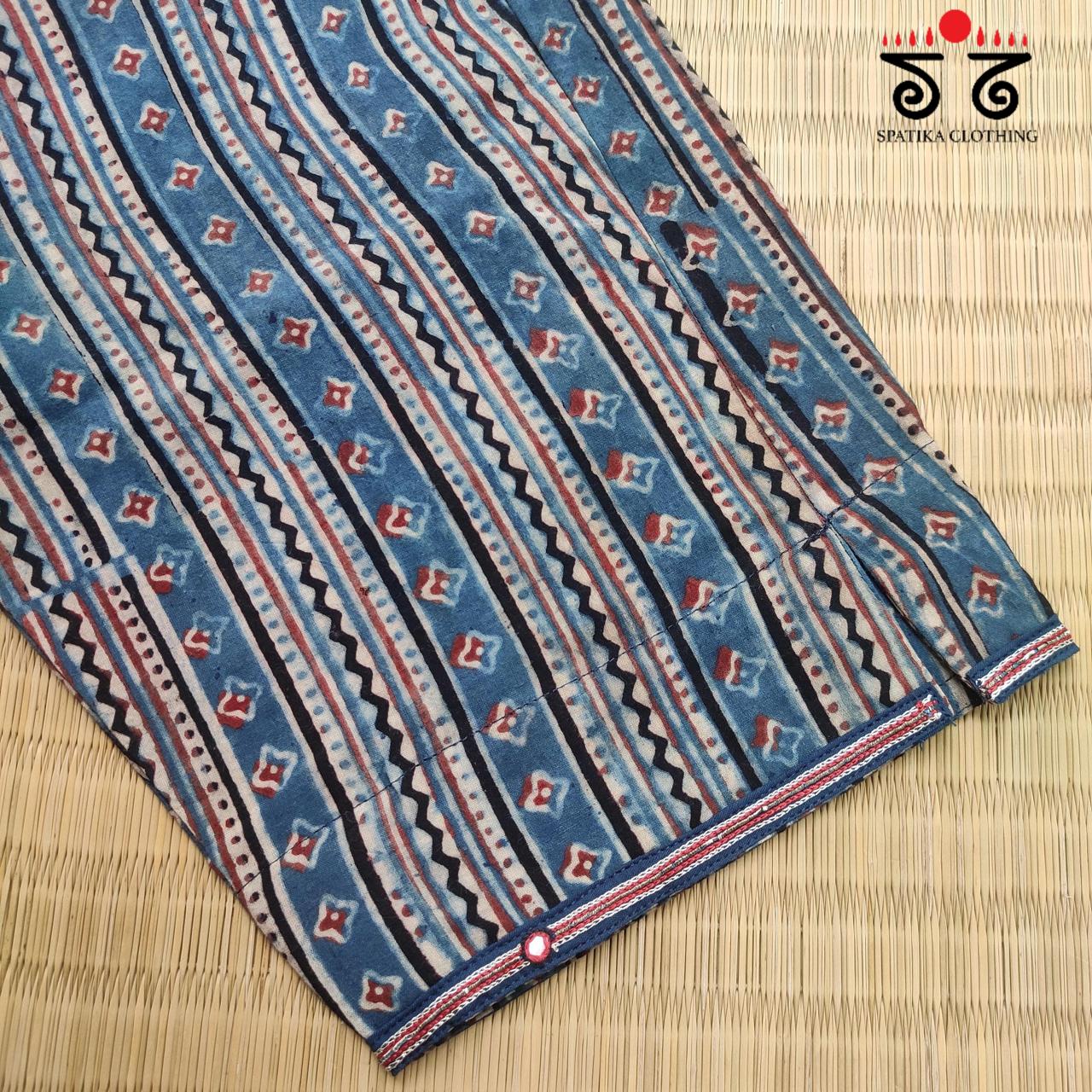 Ajrak Co-ord Set - Blue!