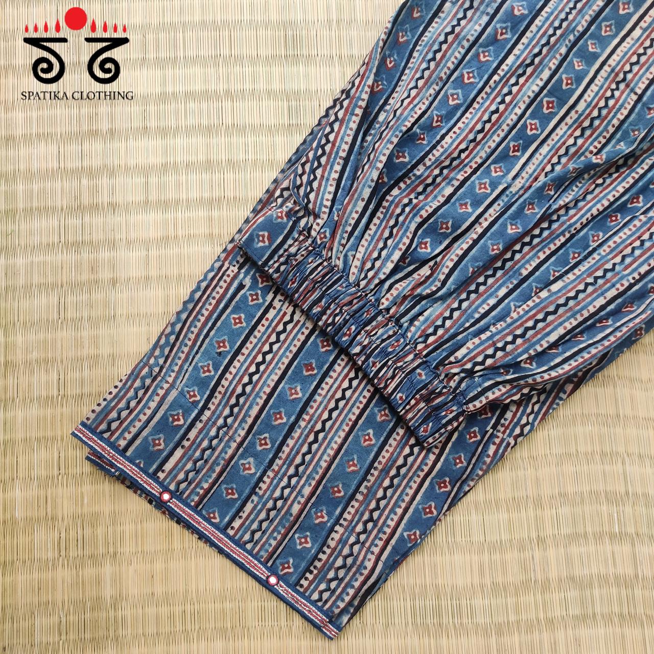 Ajrak Co-ord Set - Blue!