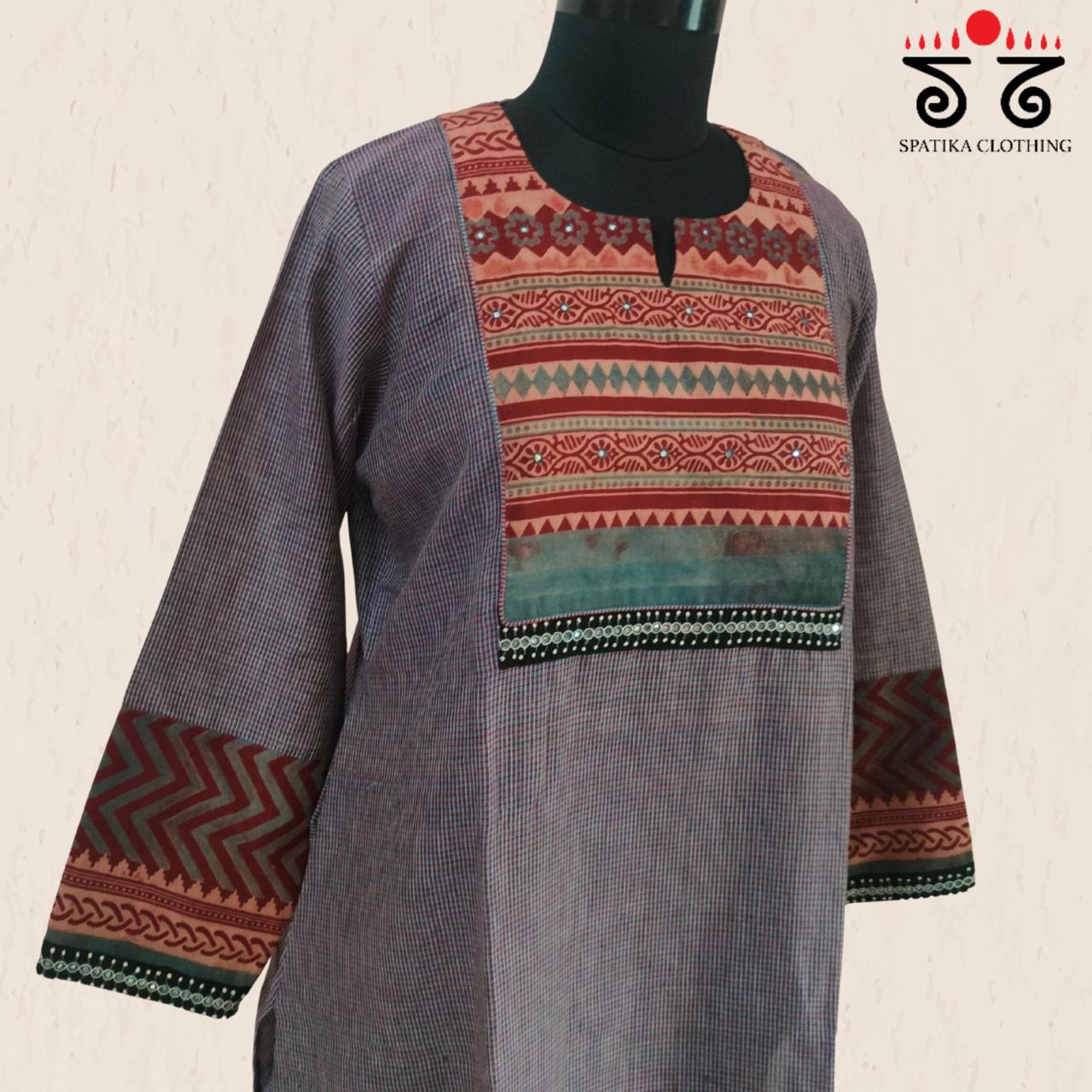Ajrak Hand - Blockprinted Revival Kurta