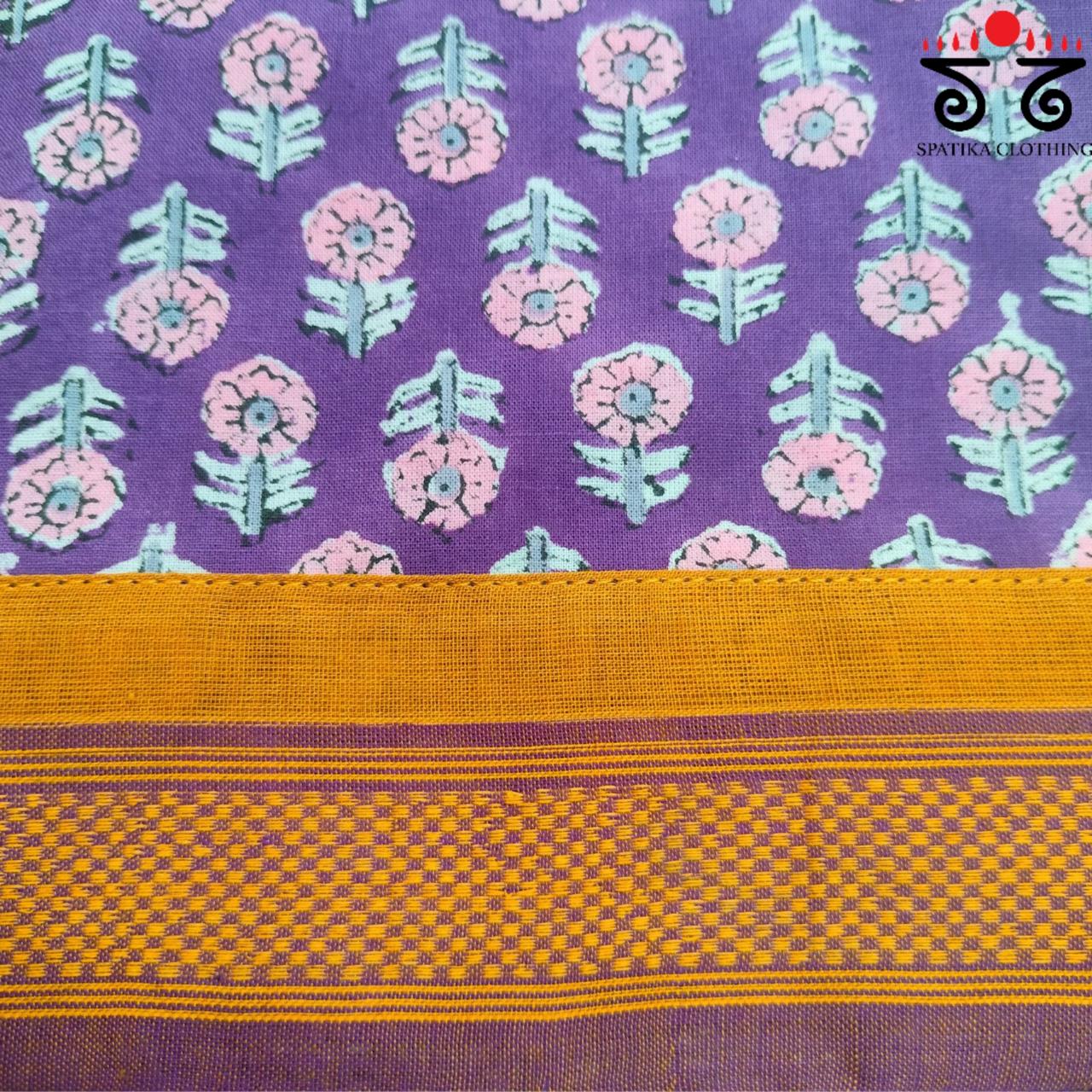 Andhra Handwoven Cotton Saree - Special Blouse
