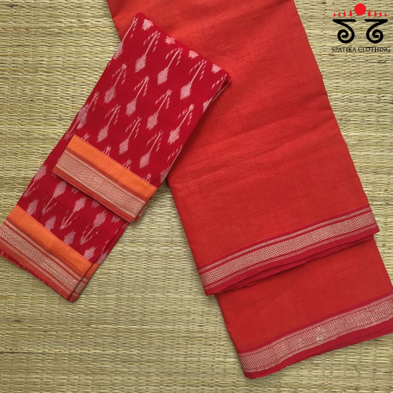 Andhra Handwoven Cotton Saree - Special Blouse