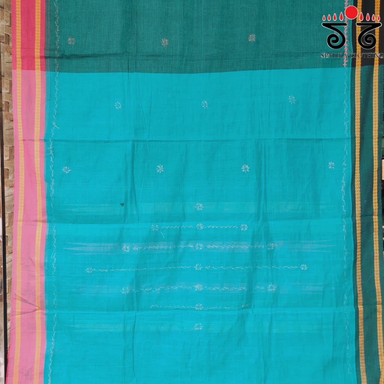 Handembroidered-Andhra Handwoven Cotton Saree