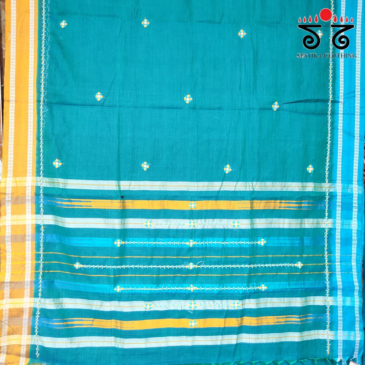Handembroidered-Andhra Handwoven Cotton Saree