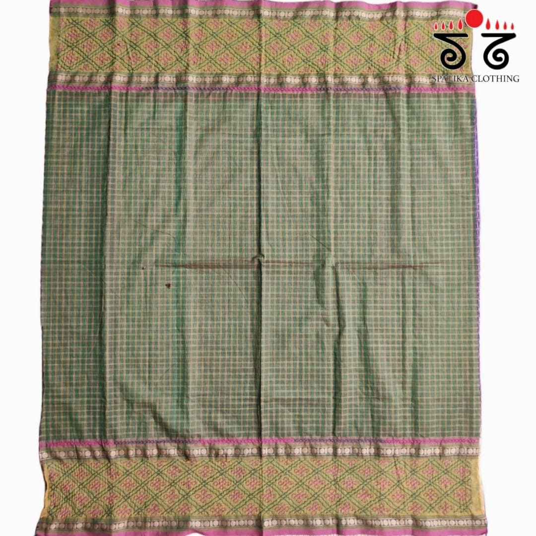 Hand-embroidered Kanchi cotton Blouse Fabric