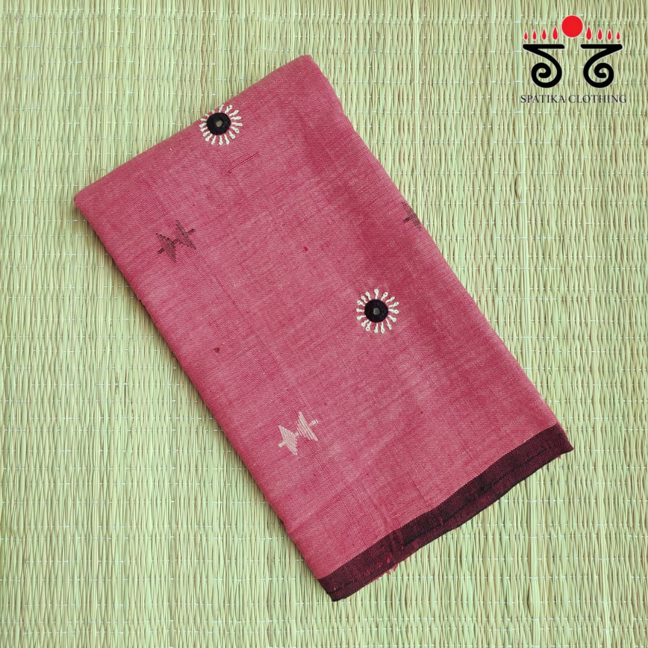 Jamdhani Handembroidered Cotton Blouse Fabric