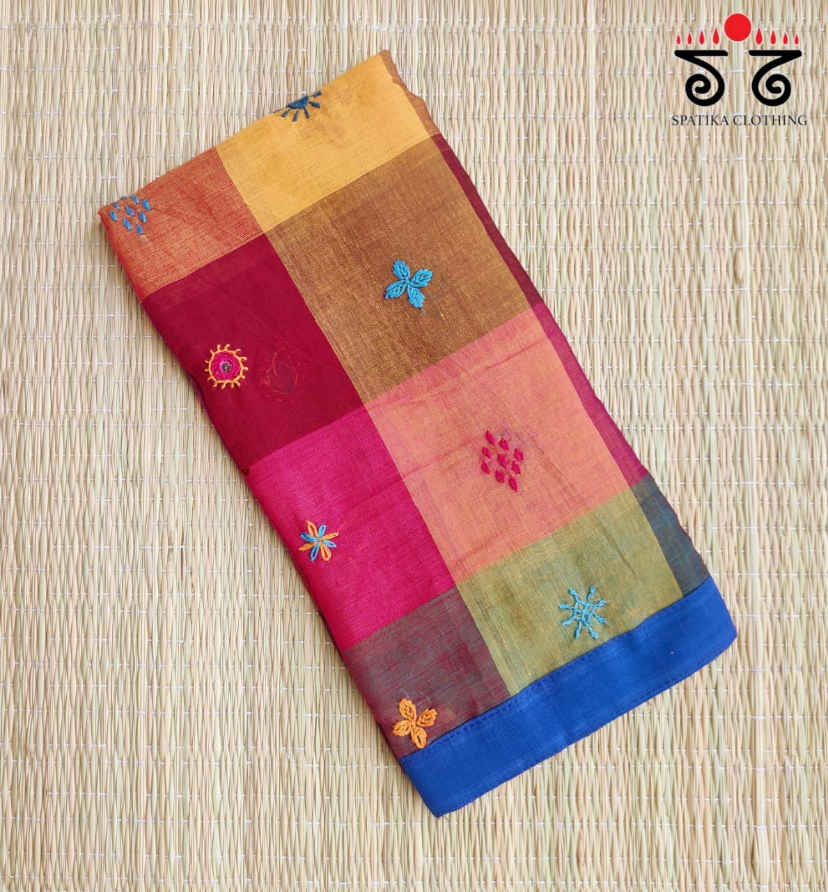 Banjara Hand Embroidered Mirror Work Blouse Fabric