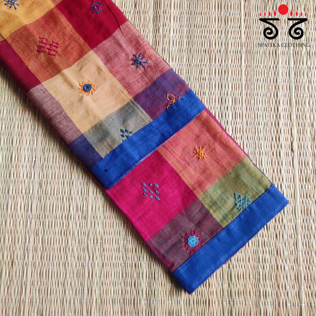 Banjara Hand Embroidered Mirror Work Blouse Fabric