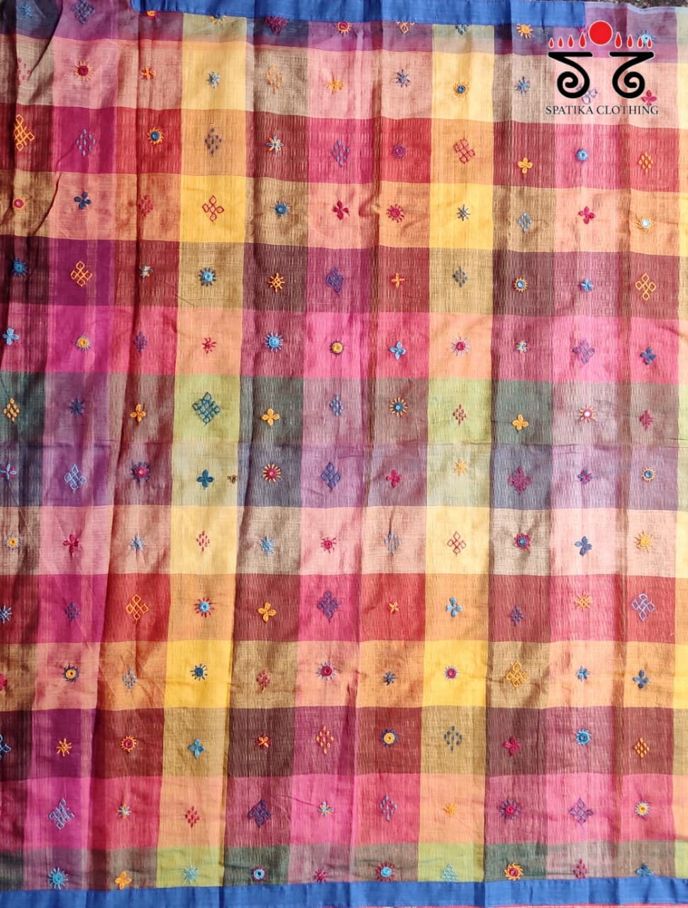 Banjara Hand Embroidered Mirror Work Blouse Fabric