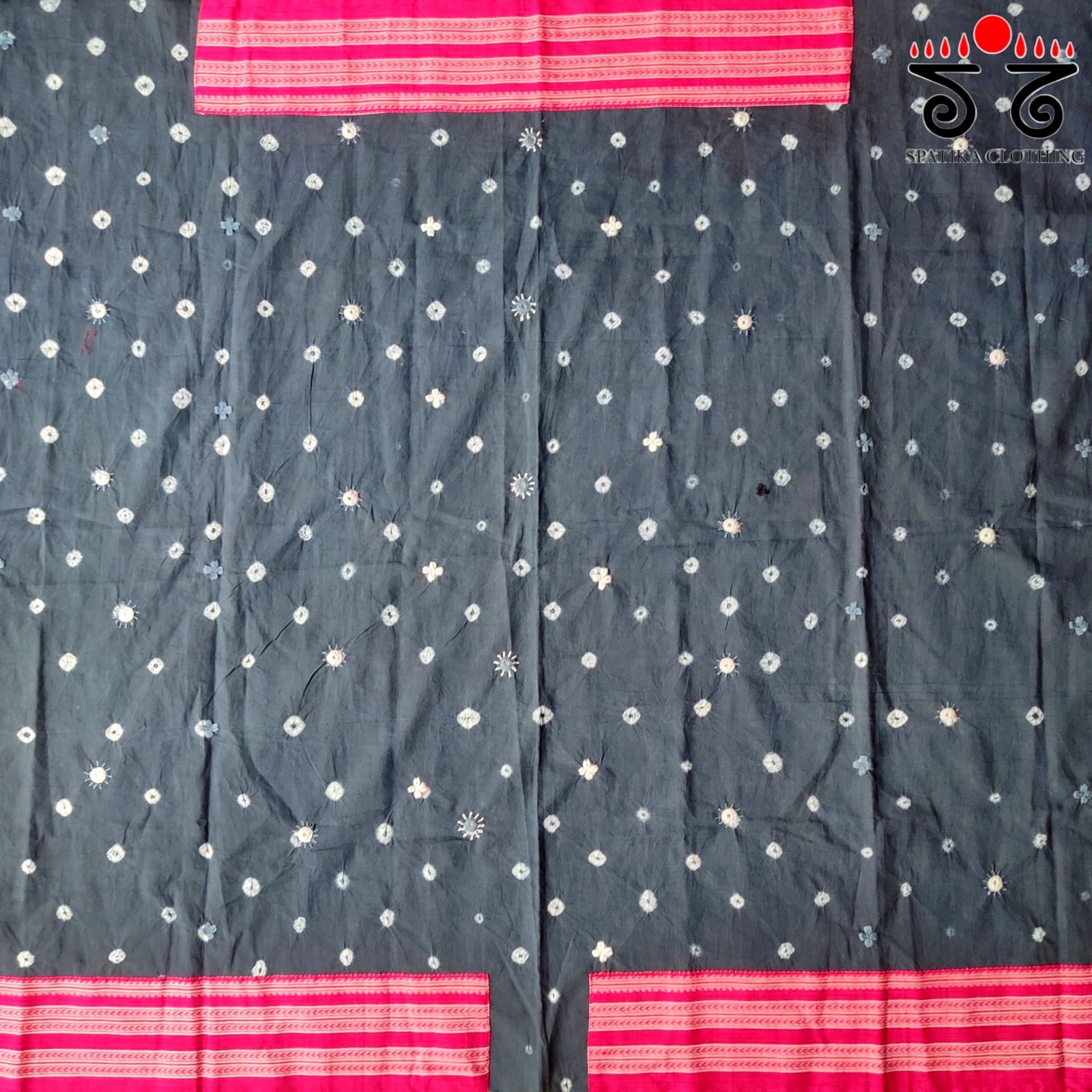 Banjara Hand Embroidered Bandhani Blouse Fabric