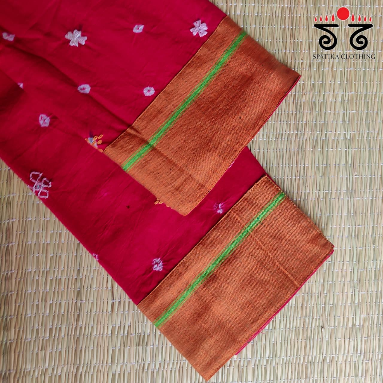 Hand Embroidered Bandhani Blouse Fabric