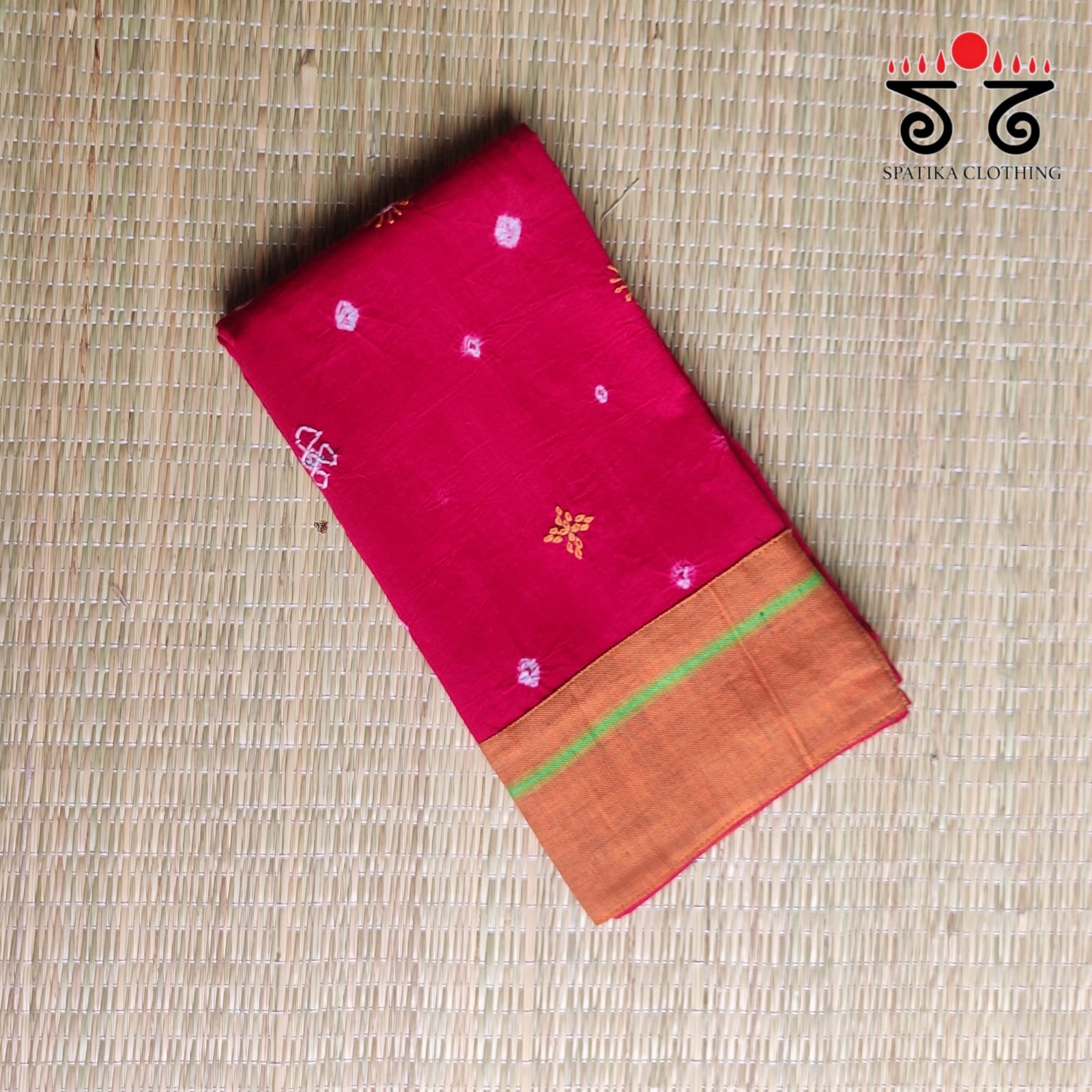 Hand Embroidered Bandhani Blouse Fabric