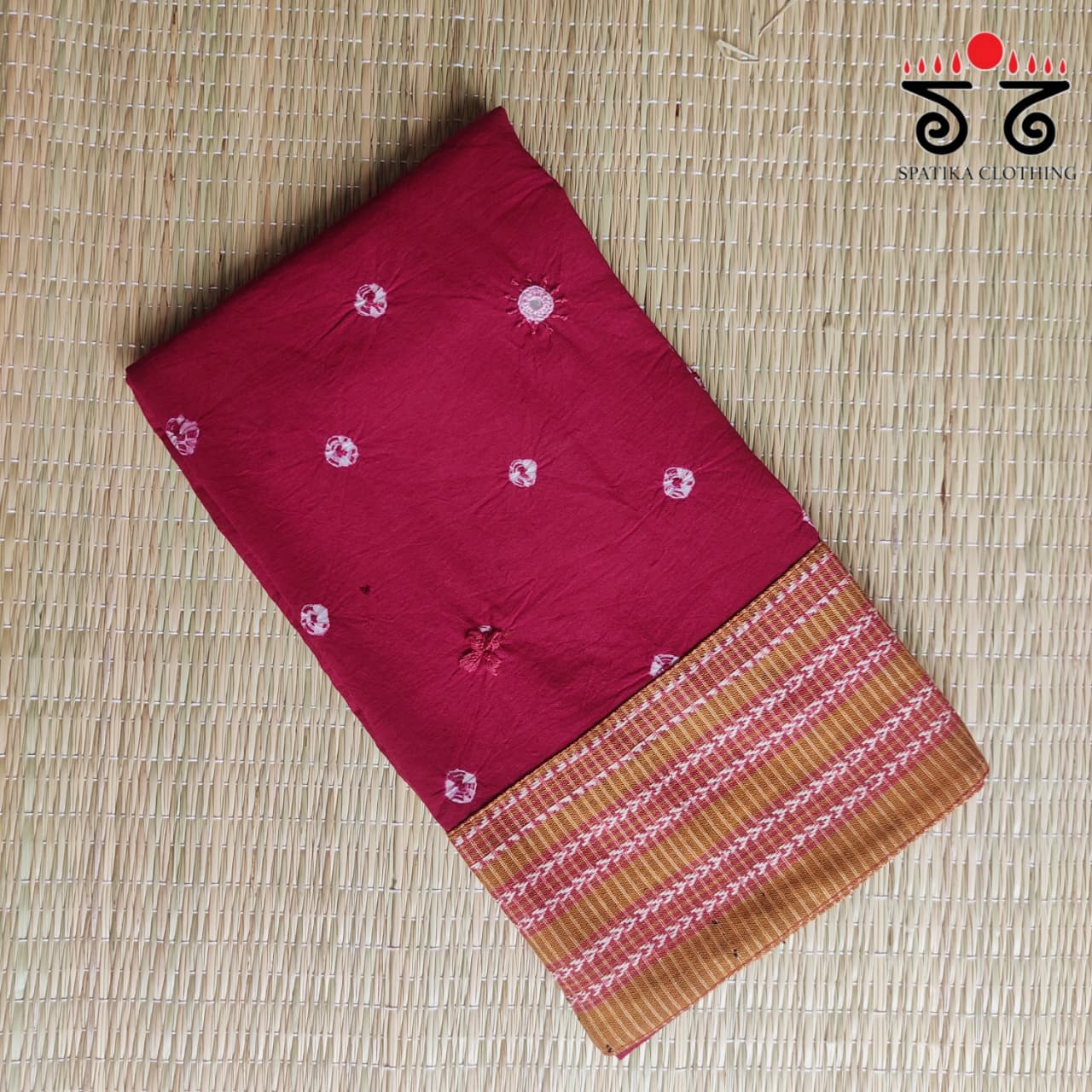 Hand Embroidered Bandhani Blouse Fabric