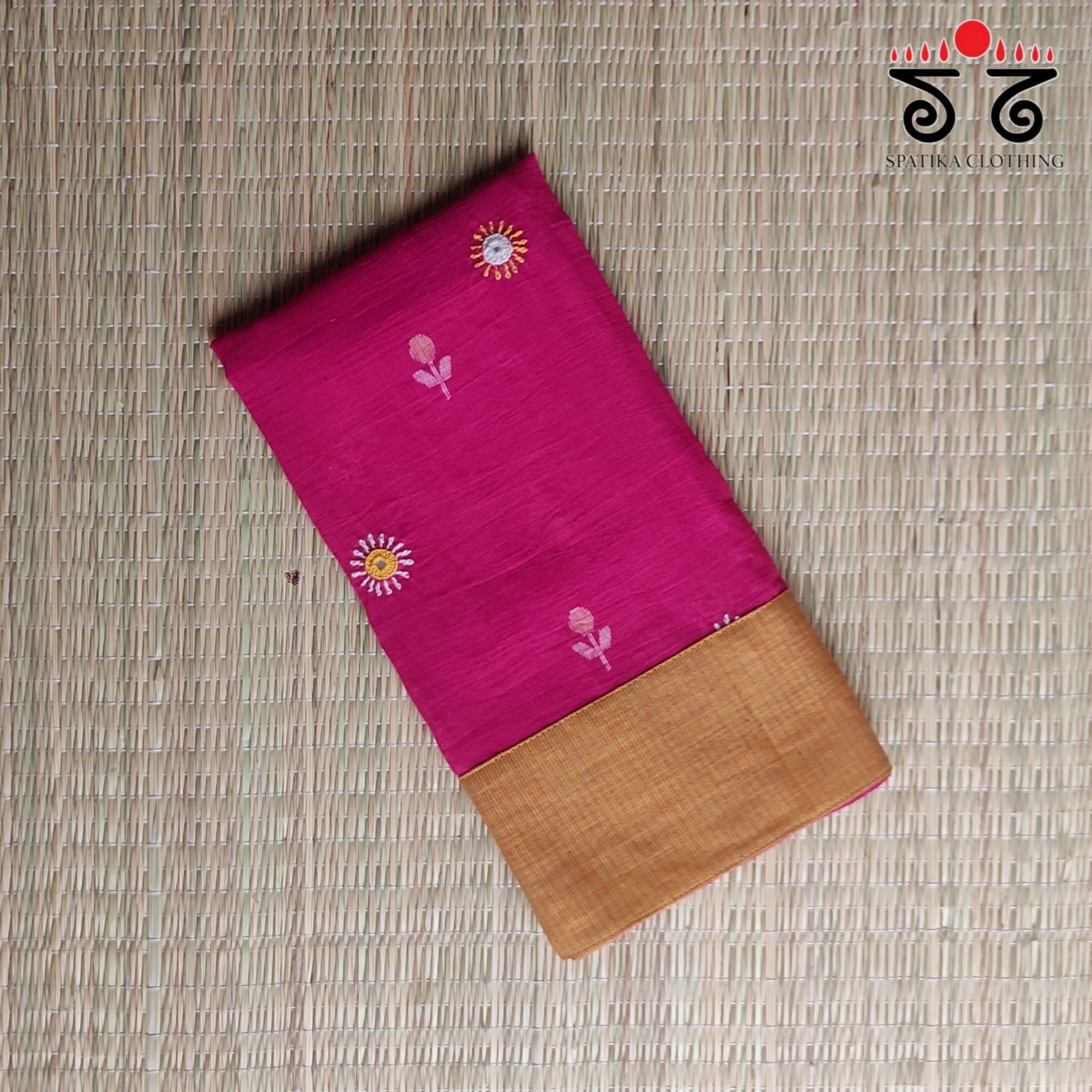 Hand embroidered Jamdhani Blouse Fabric