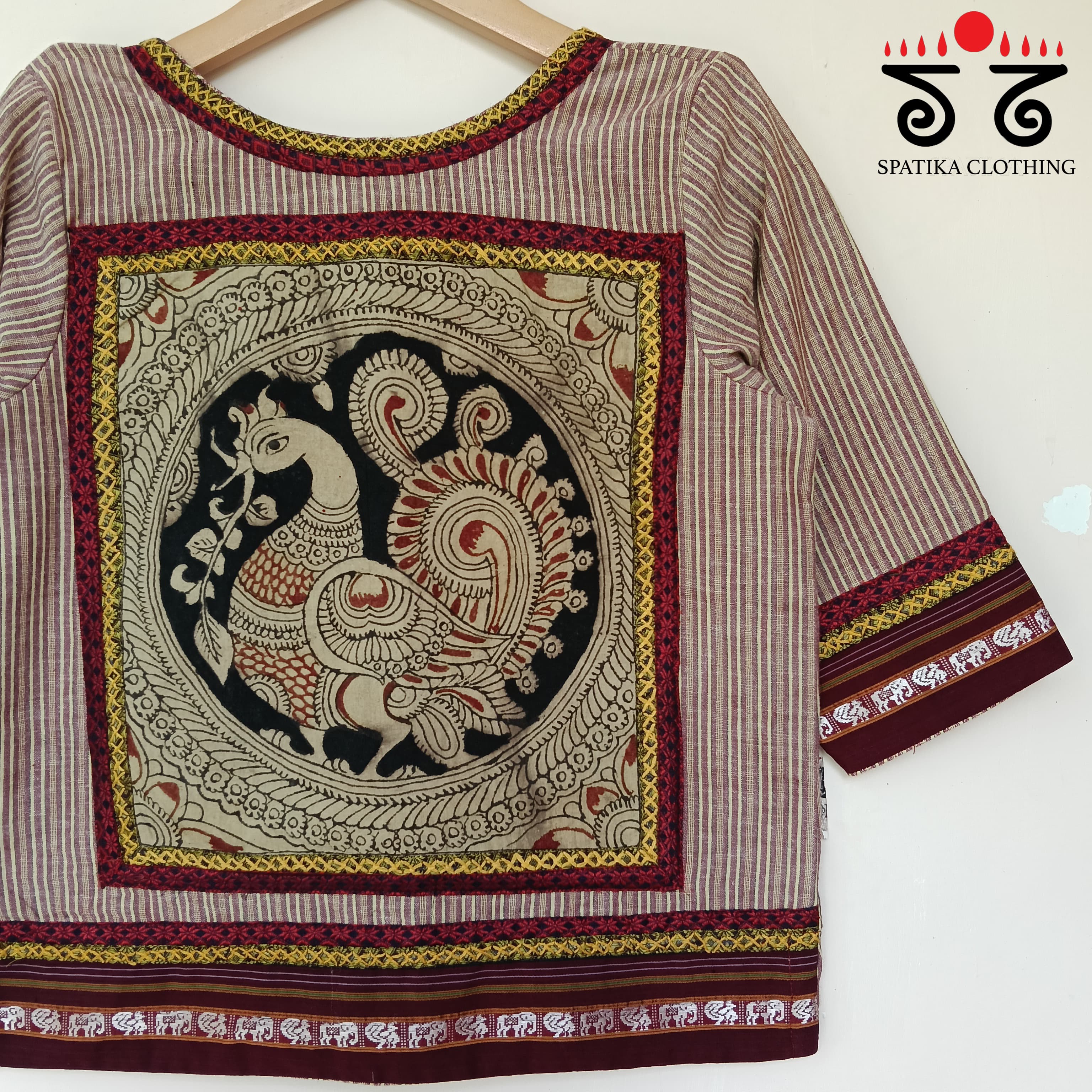The Peacock Kalamkari Croptop