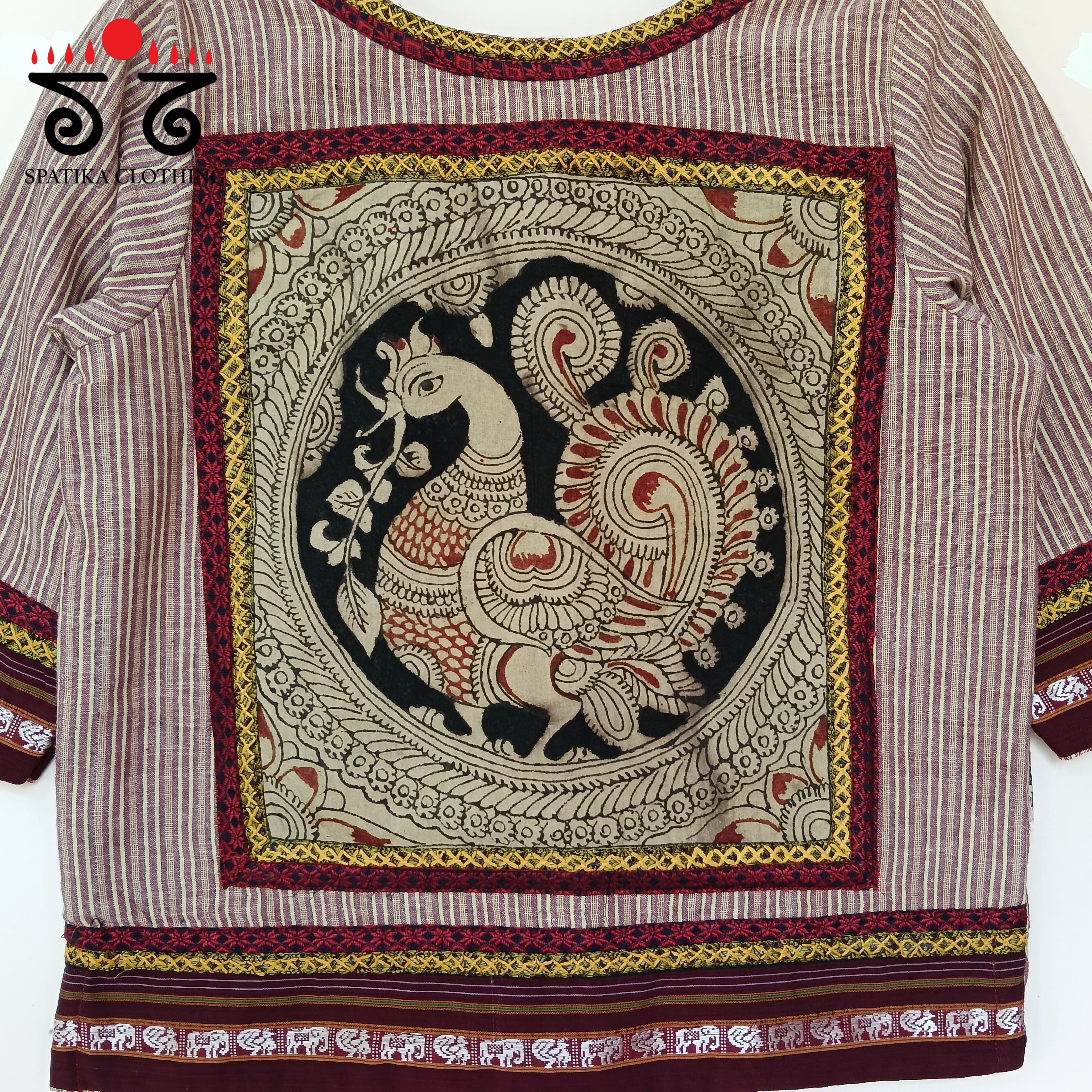 The Peacock Kalamkari Croptop