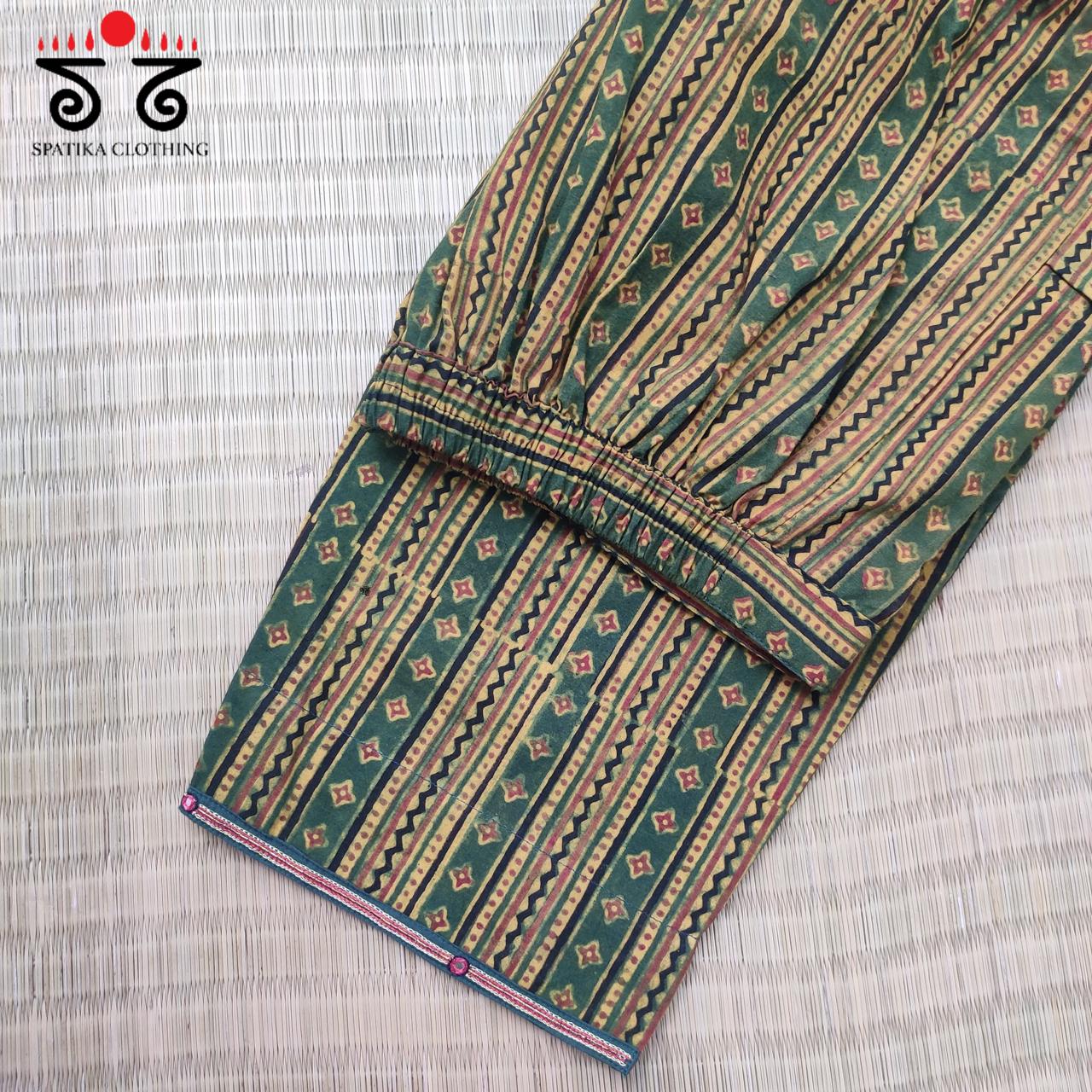 Ajrak Co-ord Set - Green!
